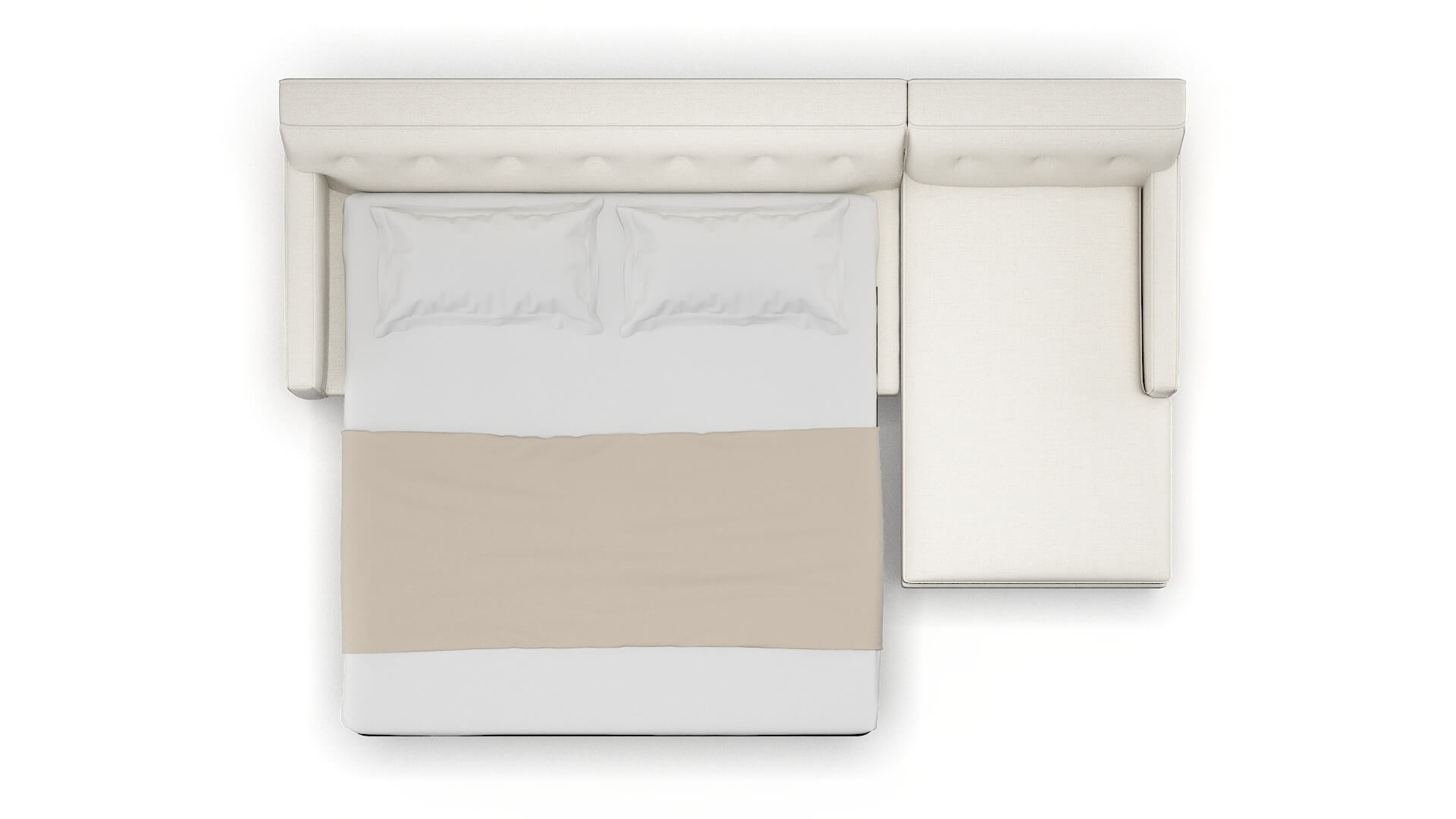 Harper Catalina Ivory Panel Sleeper Espresso legs 3