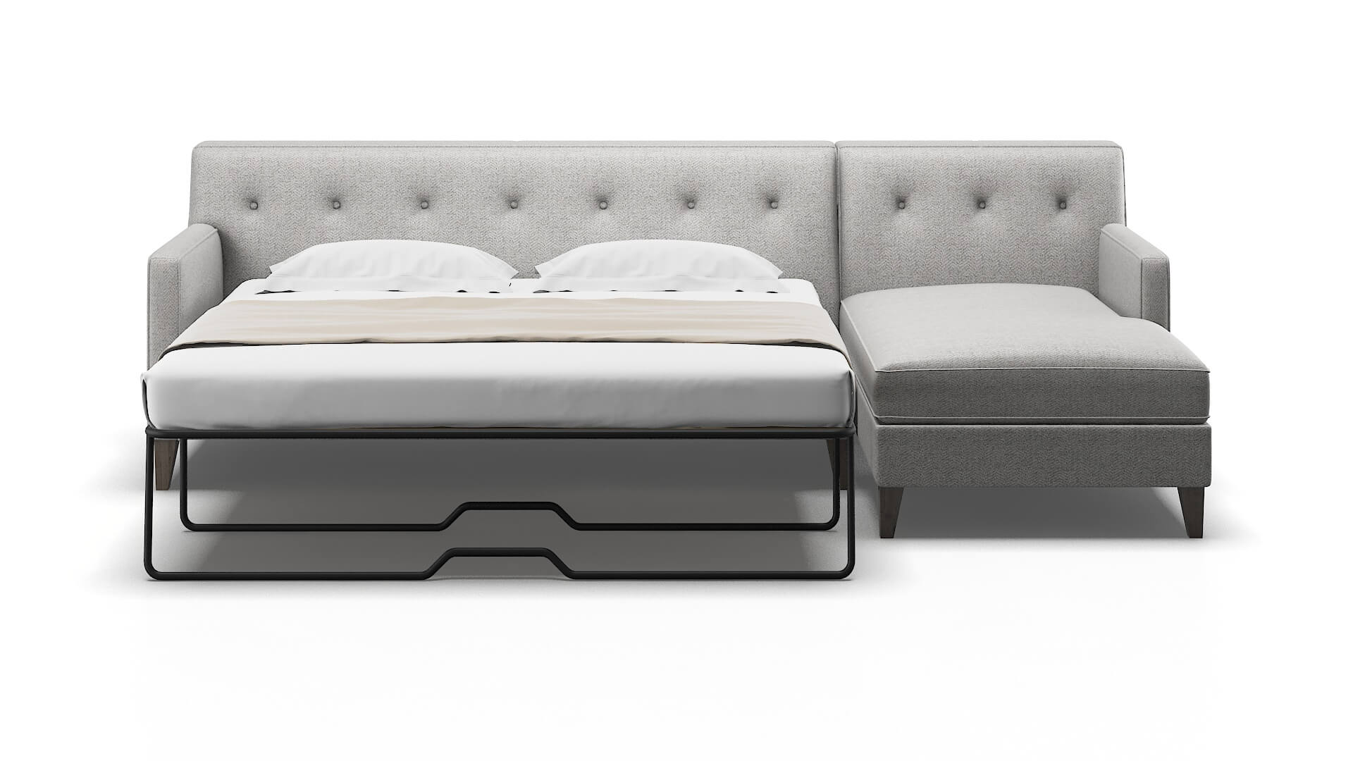 Harper Catalina Silver Panel Sleeper Espresso legs 1