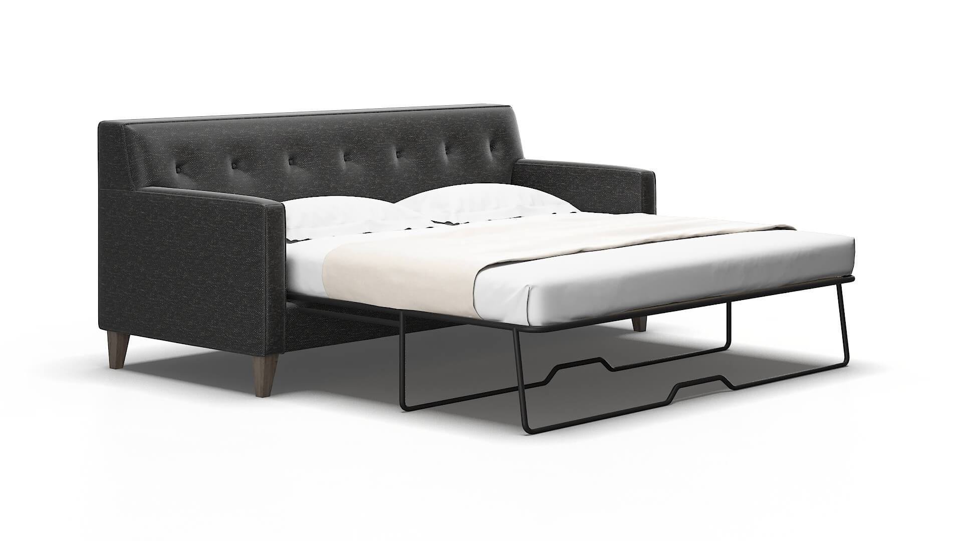 Harper Chance denim Sofa sleeper Espresso Legs  2