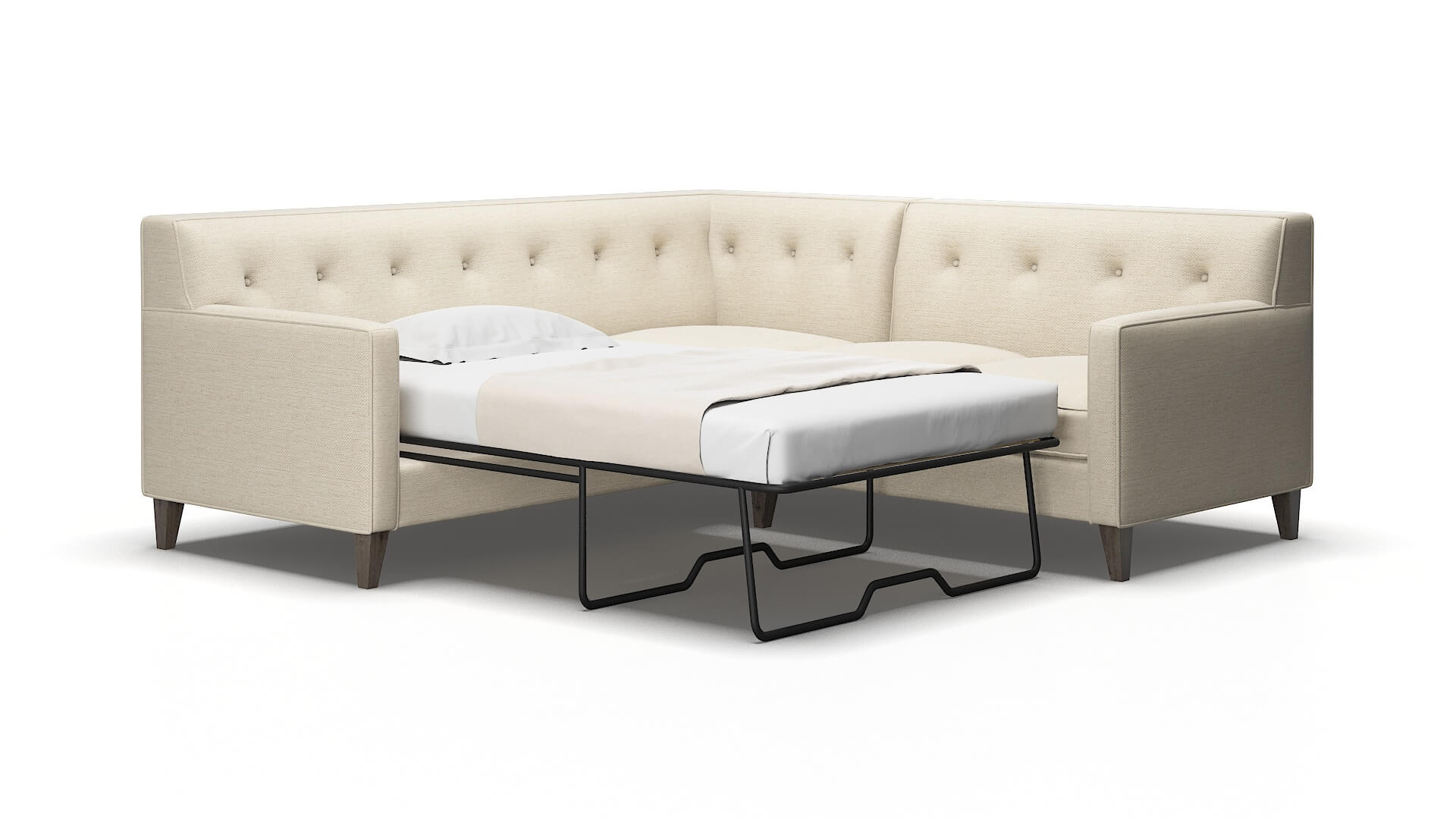 Harper Chance Sand Sectional Sleeper Espresso legs 2