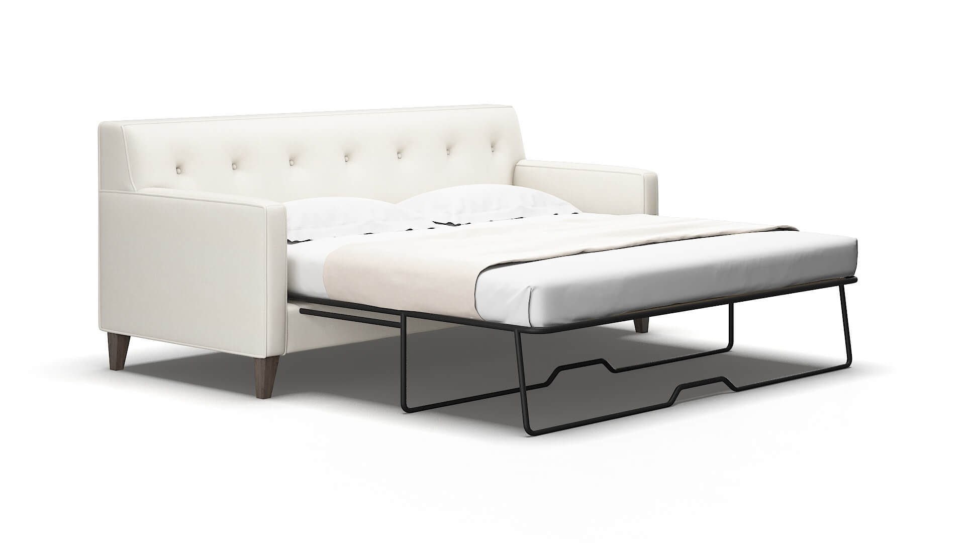 Harper Cosmo ivory Sofa sleeper Espresso Legs  2