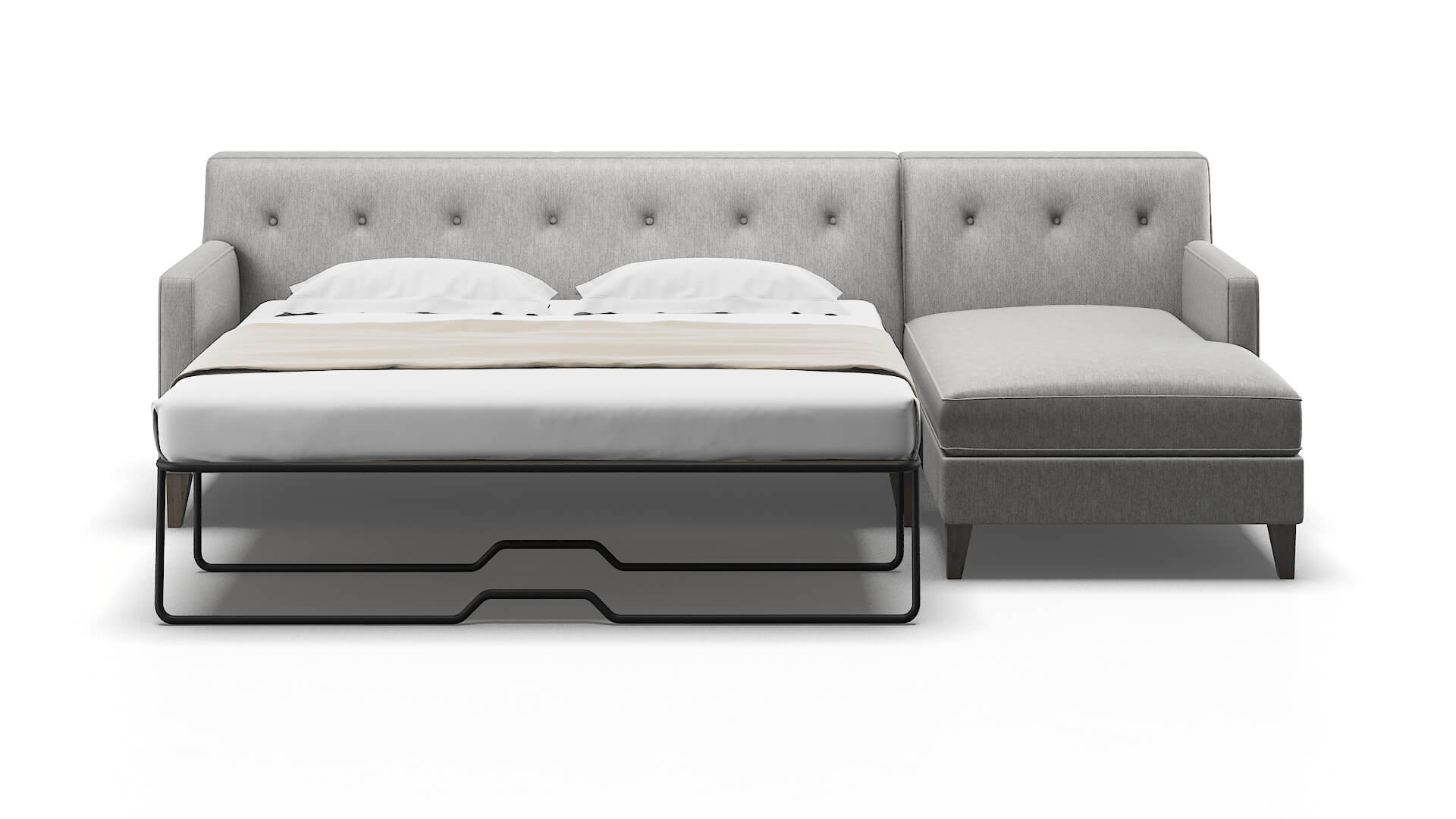 Harper Cosmo Steel Panel Sleeper Espresso legs 1