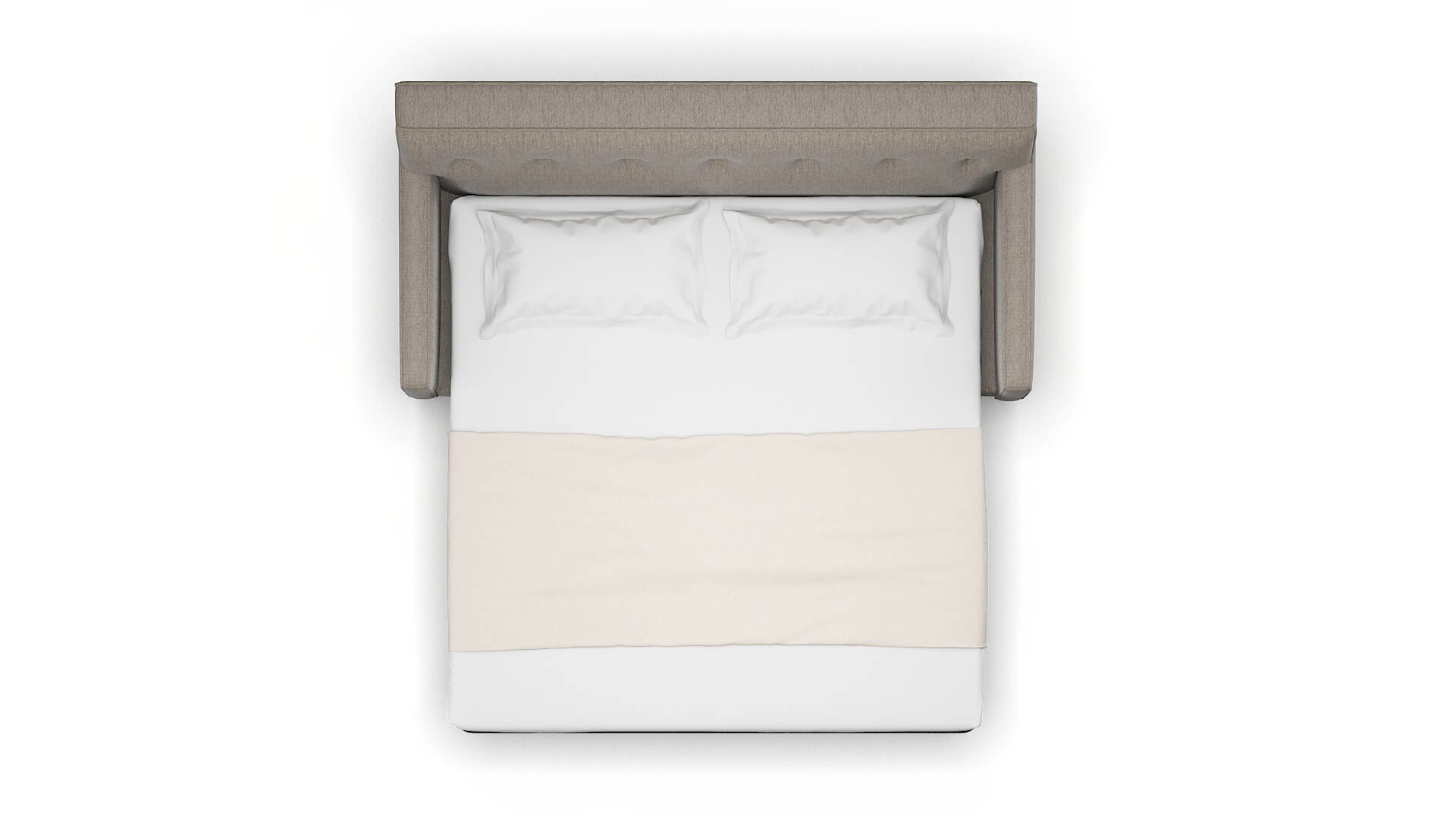 Harper Cosmo Taupe Sofa Sleeper Espresso legs 3