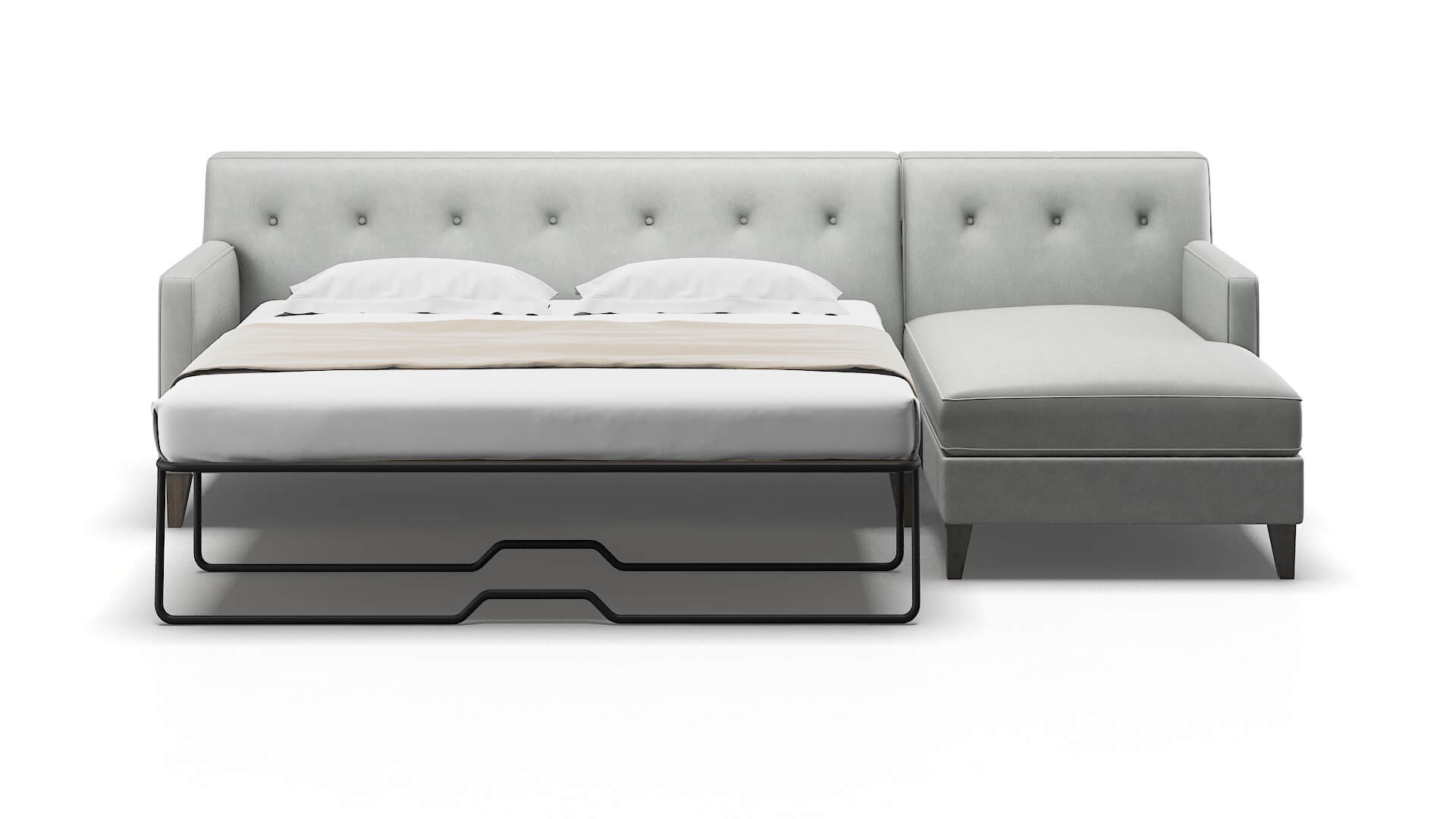 Harper Dawson Platinum Panel Sleeper Espresso legs 1