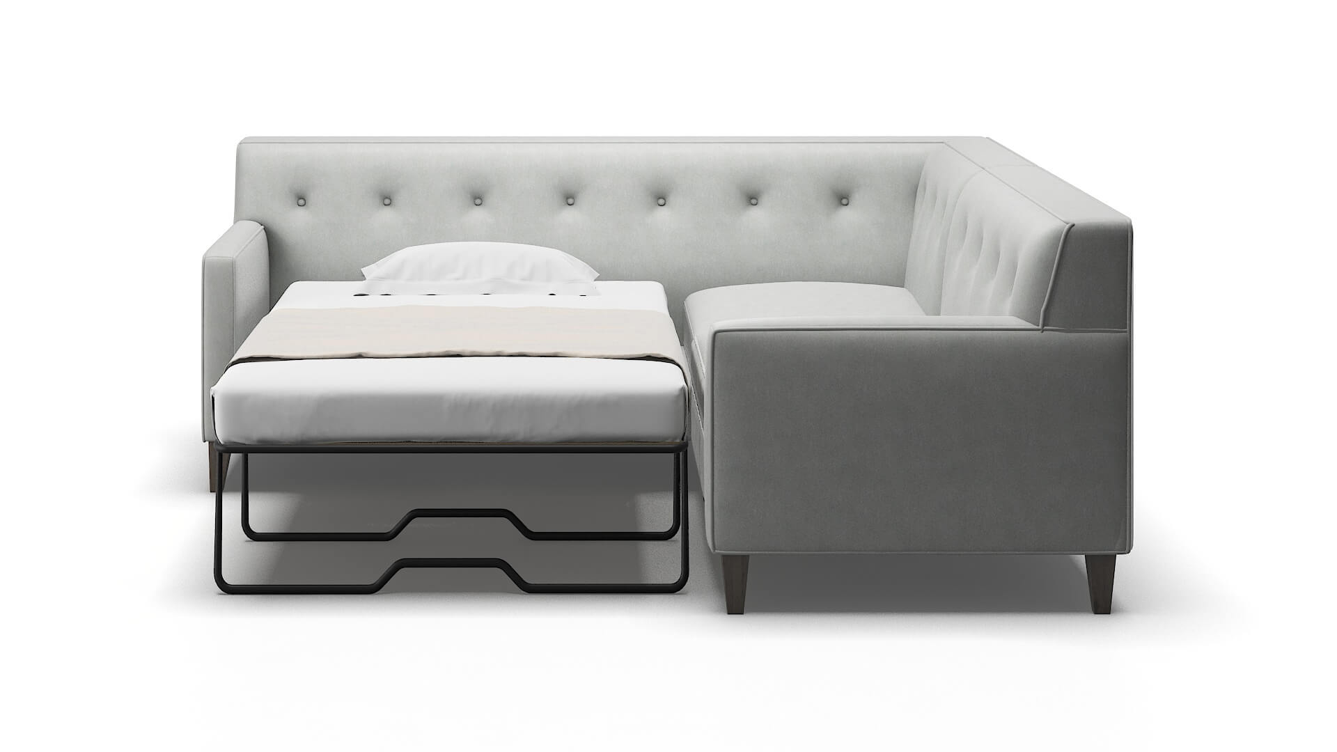 Harper Dawson Platinum Sectional Sleeper Espresso legs 1