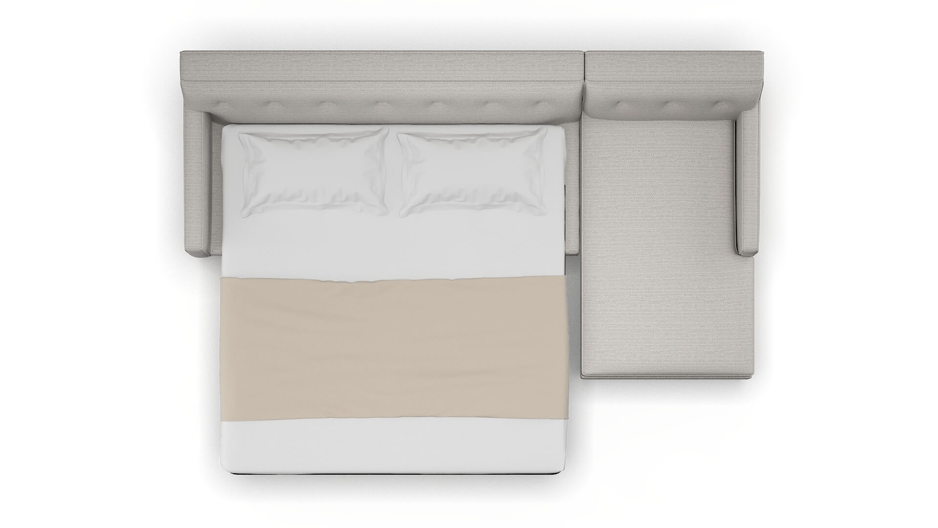 Harper Derby Grey Panel Sleeper Espresso legs 3