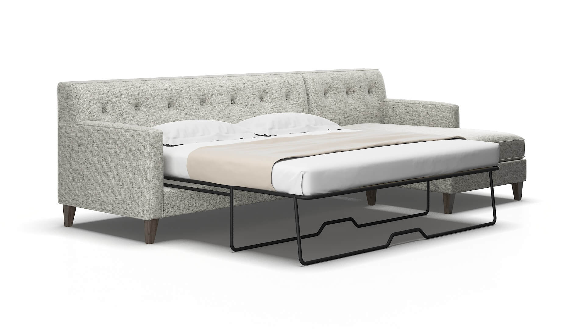 Harper Derby silver Panel sleeper Espresso Legs  2