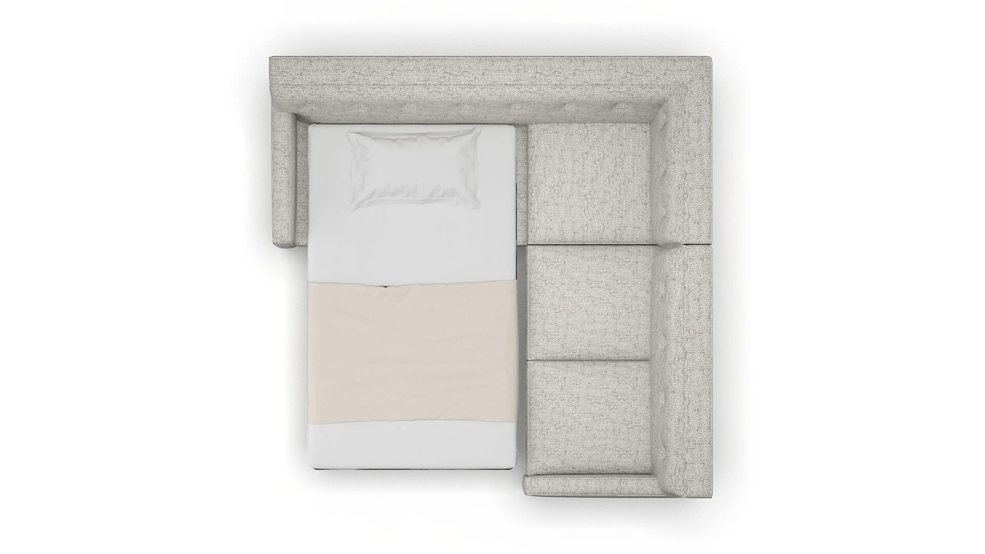 Harper Derby Silver Sectional Sleeper Espresso legs 3