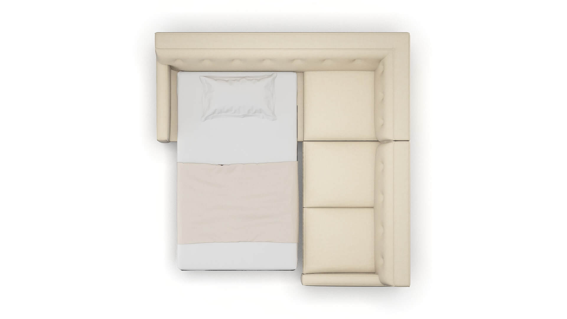 Harper Dream_d Almond Sectional Sleeper Espresso legs 3