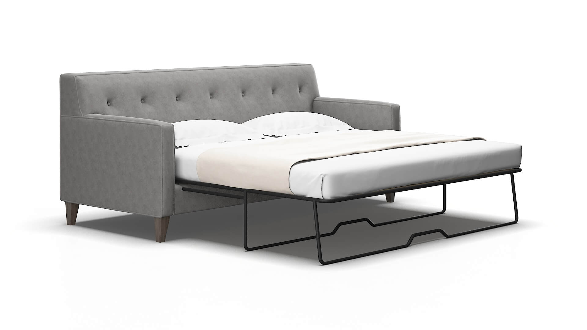 Harper Dream_d charcoal Sofa sleeper Espresso Legs  2