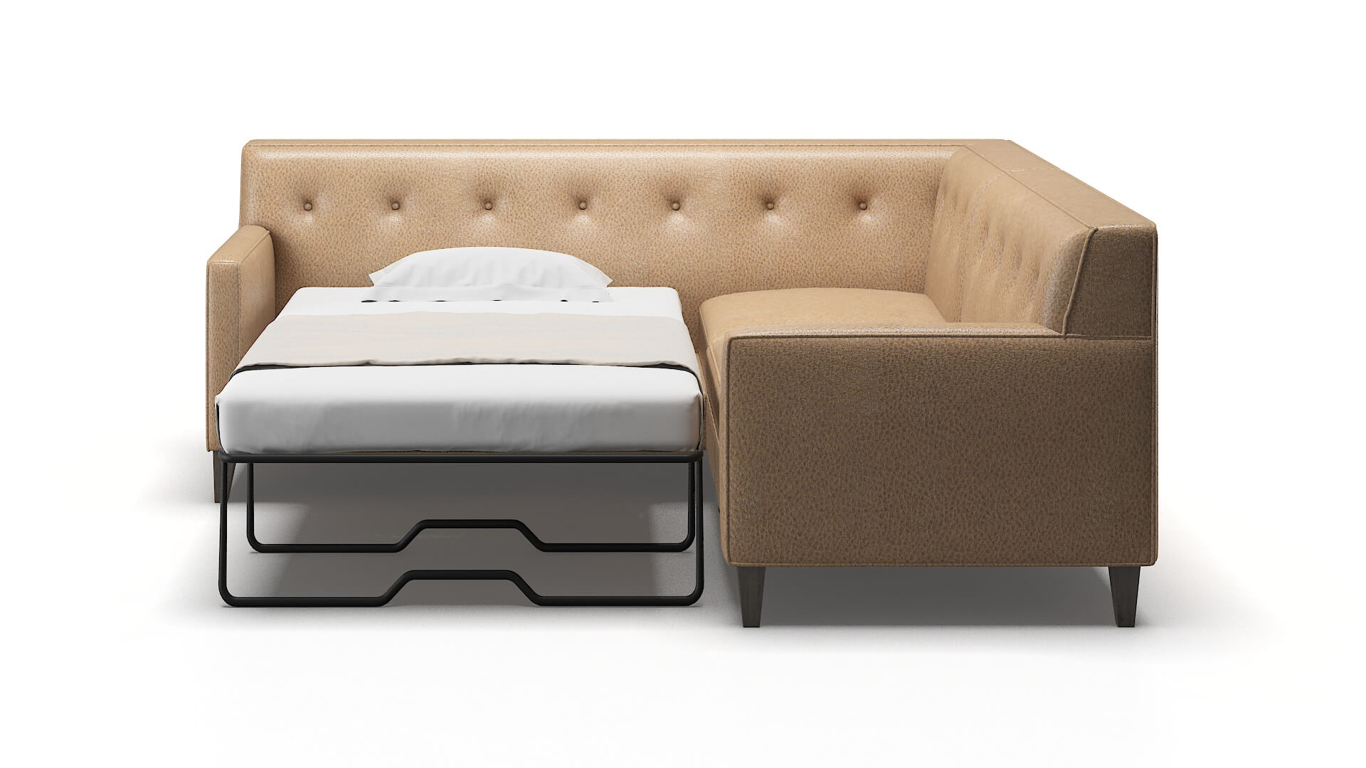 Harper Ford Dune Sectional Sleeper Espresso legs 1