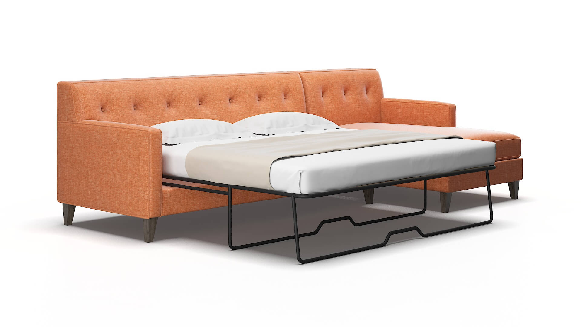 Harper Hepburn Appricot Panel Sleeper Espresso legs 2