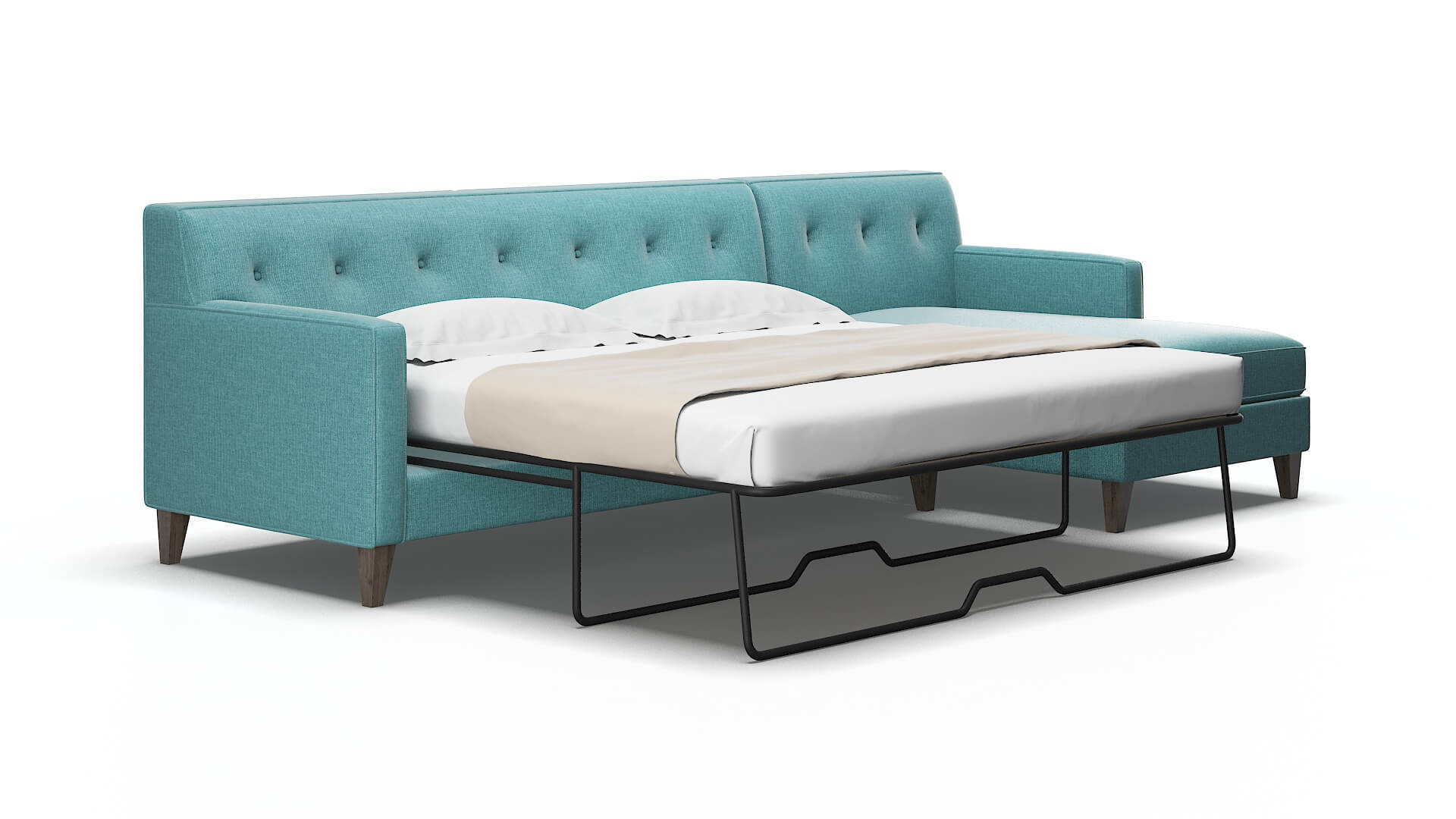Harper Hepburn_hrp emerald Panel sleeper Espresso Legs  2