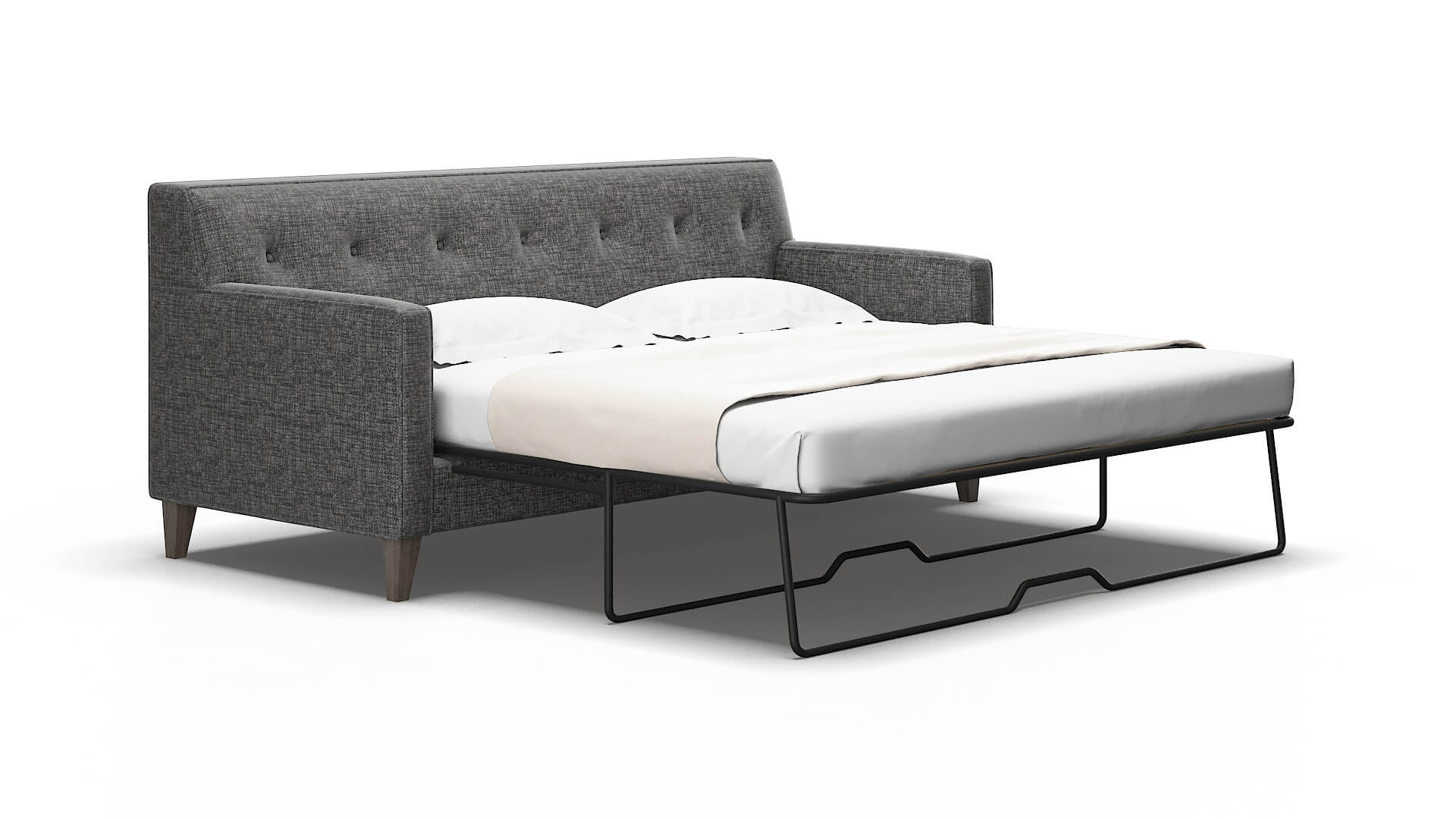 Harper Insight charcoal Sofa sleeper Espresso Legs  2