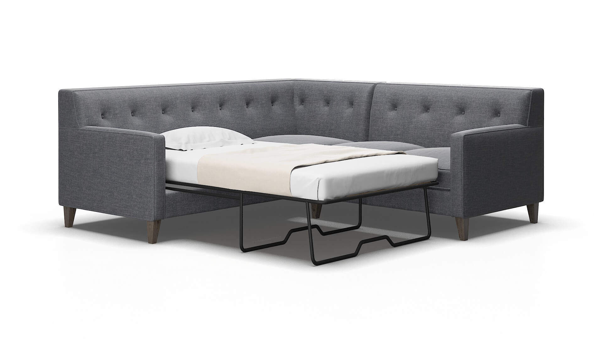 Harper Keylargo Graphite Sectional Sleeper Espresso legs 2