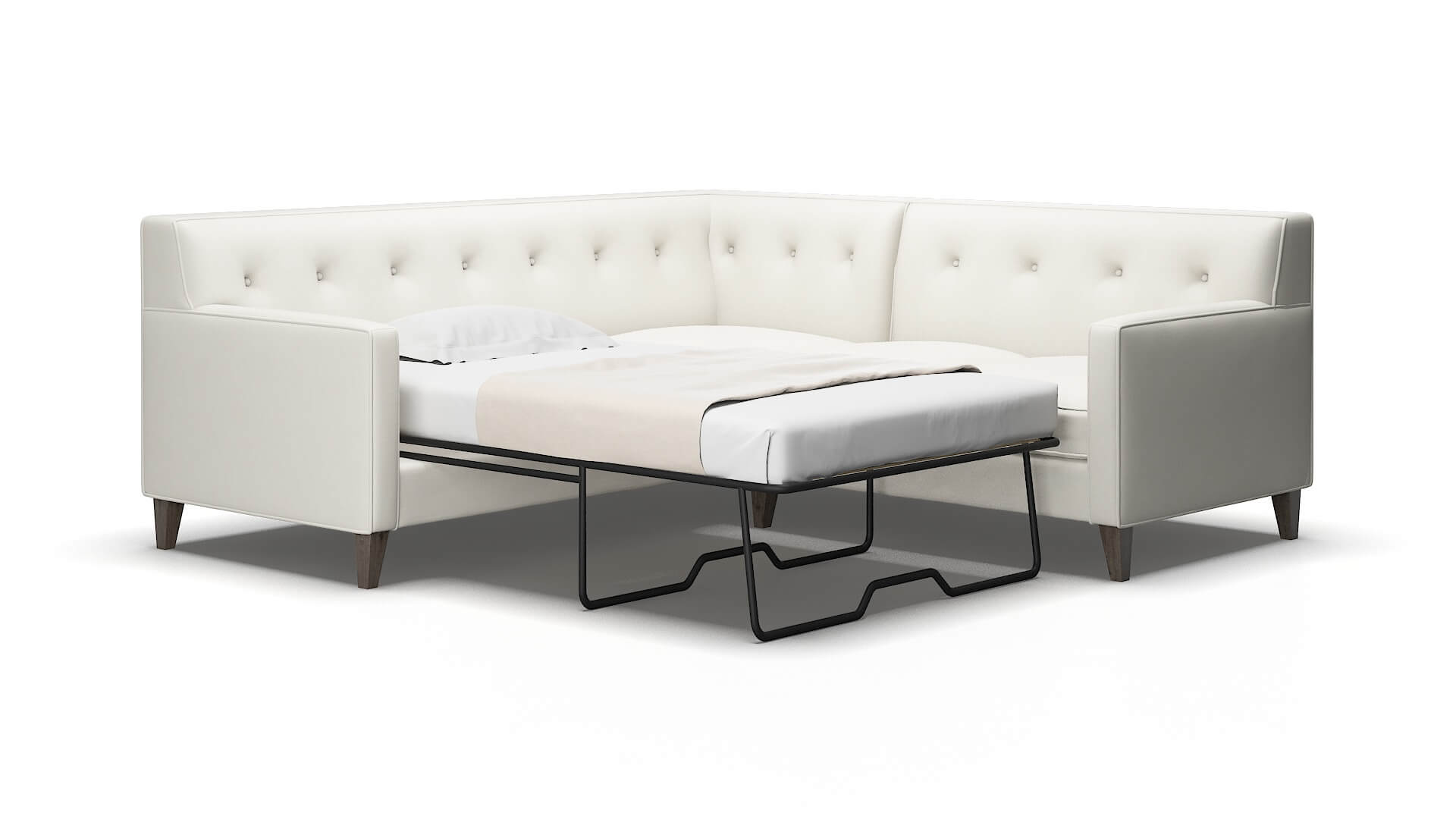 Harper Keylargo oatmeal Sectional sleeper Espresso Legs  2