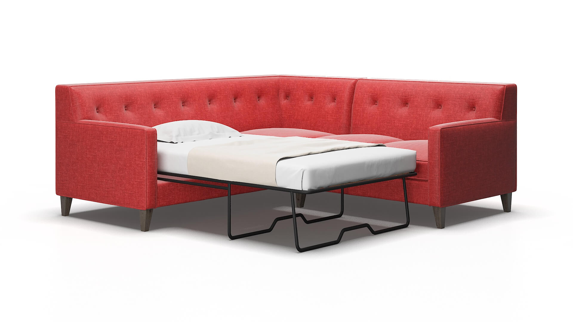 Harper Keylargo ruby Sectional sleeper Espresso Legs  2