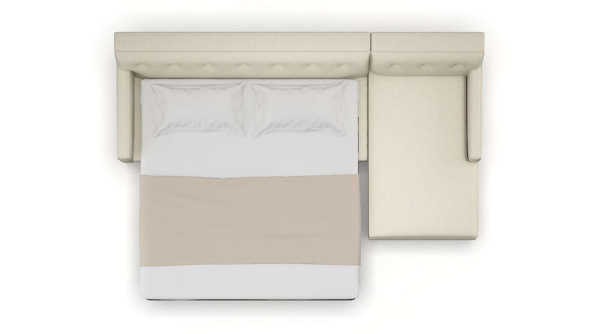 Harper Lana Sand Panel Sleeper Espresso legs 3