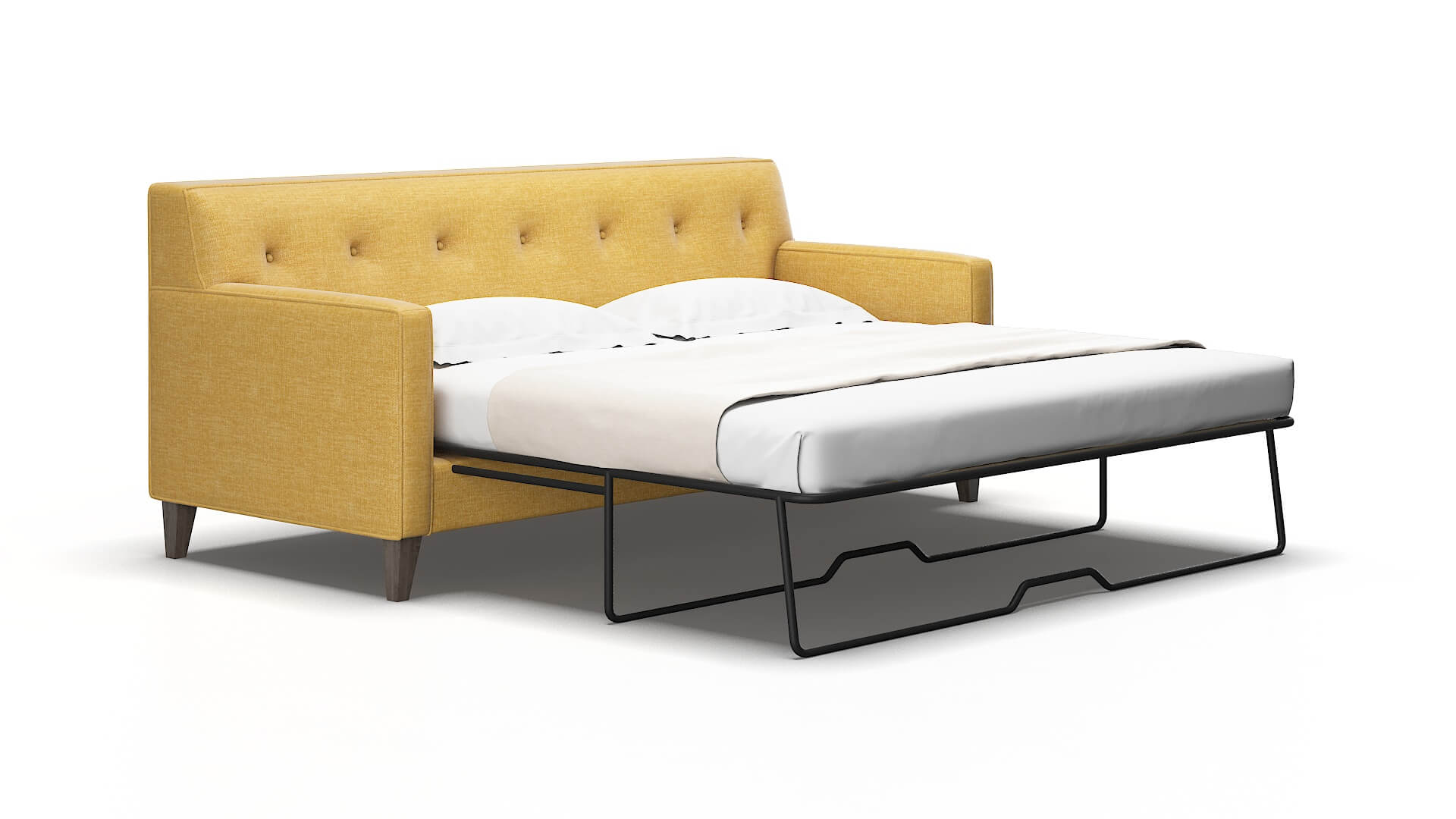 Harper Leslie Saffron Sofa Sleeper Espresso legs 2