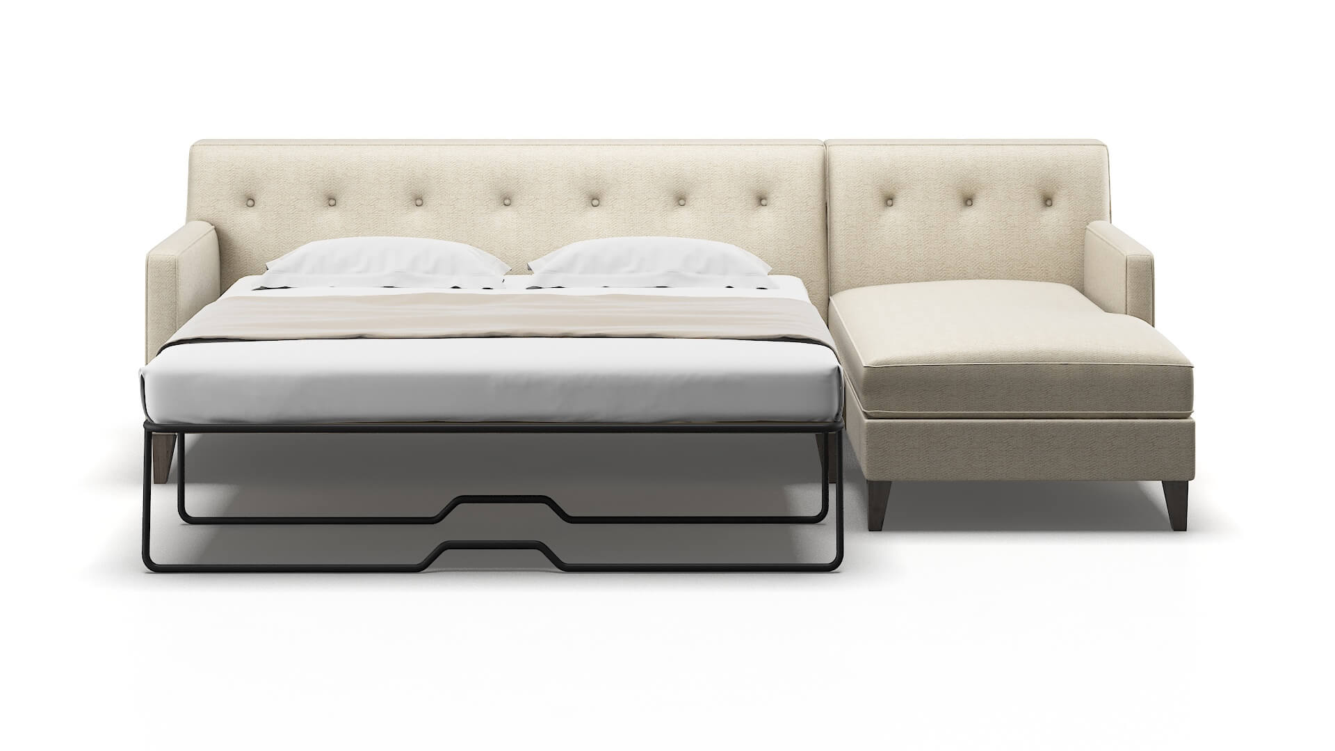 Harper Malibu Sand Panel Sleeper Espresso legs 1