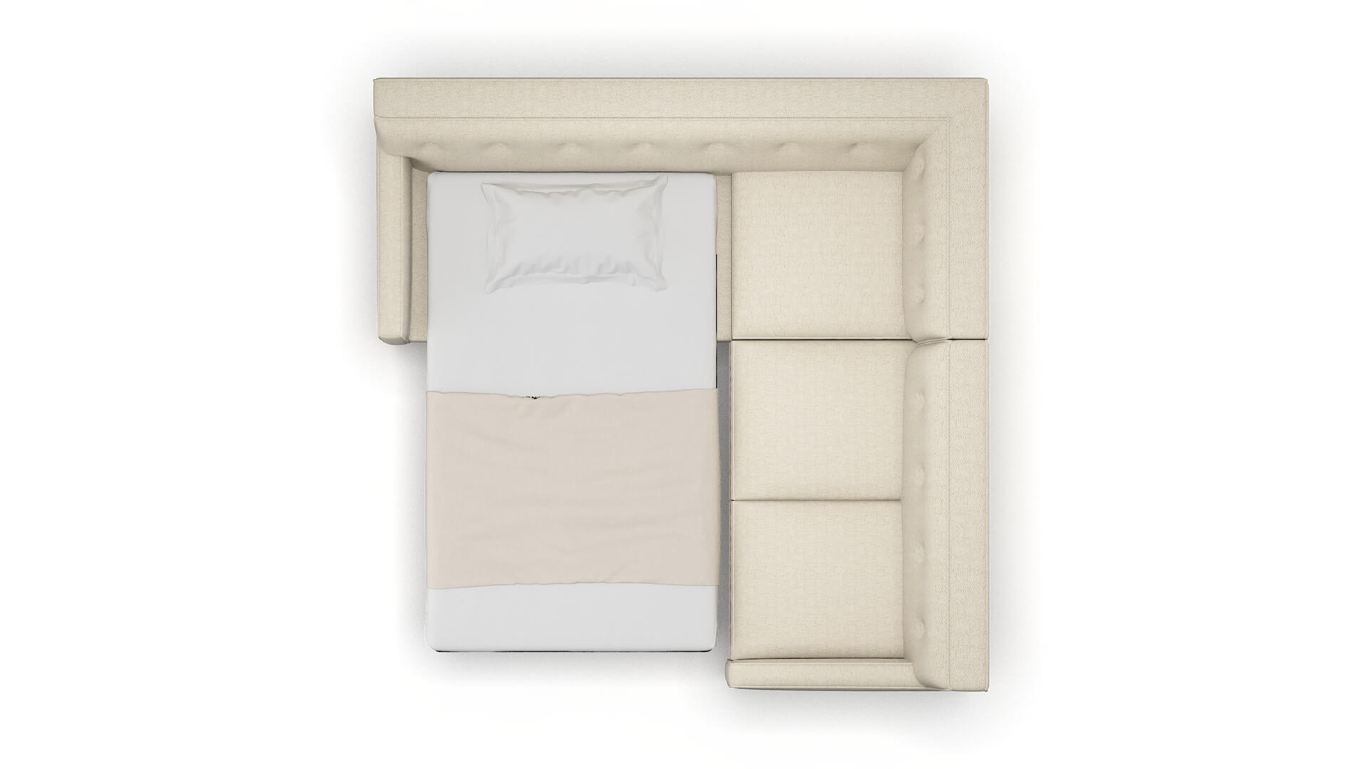 Harper Malibu Sand Sectional Sleeper Espresso legs 3