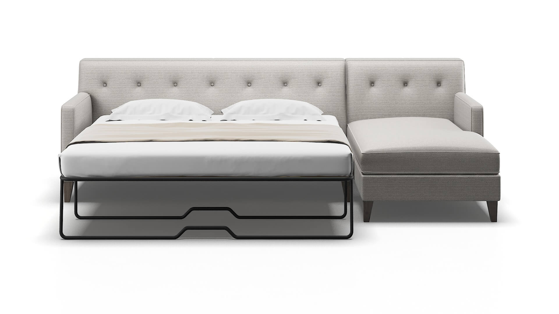 Harper Naples Ash Panel Sleeper Espresso legs 1