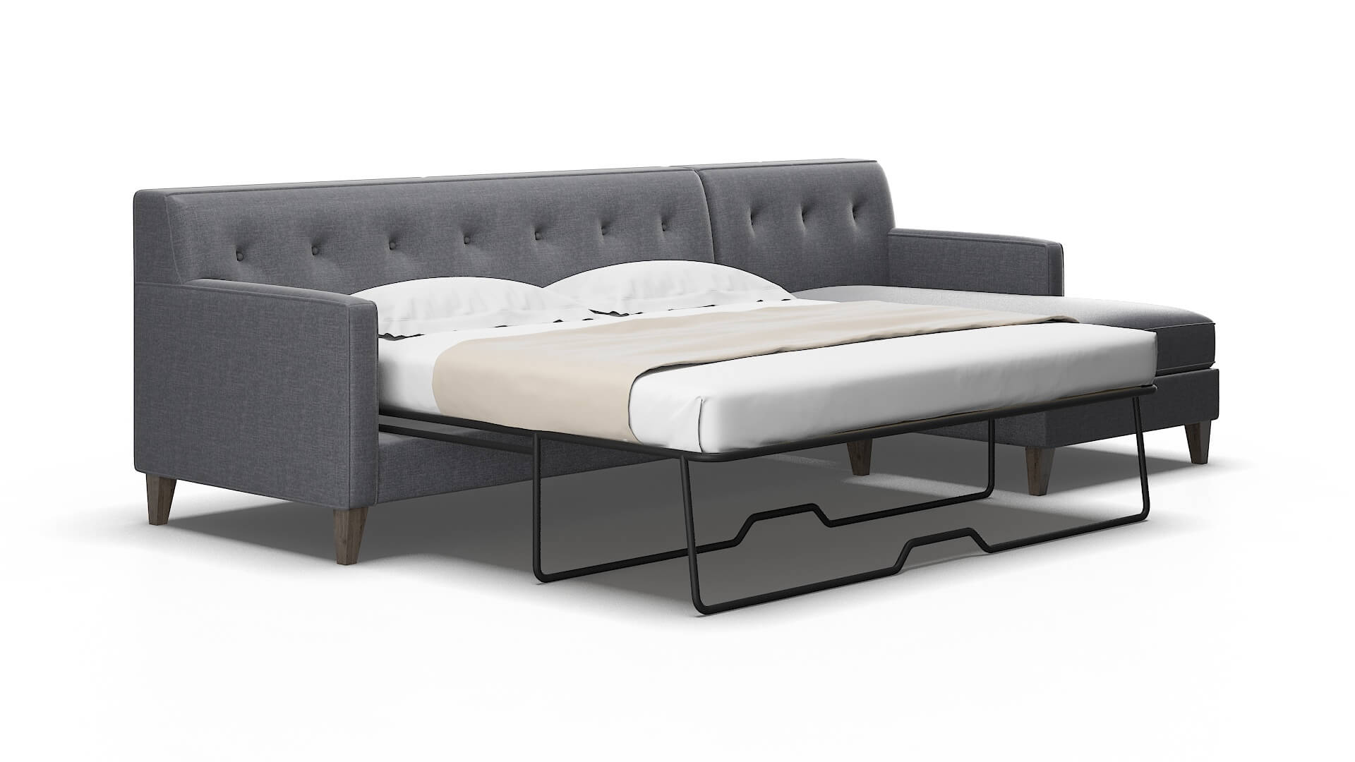 Harper Notion graphite Panel sleeper Espresso Legs  2