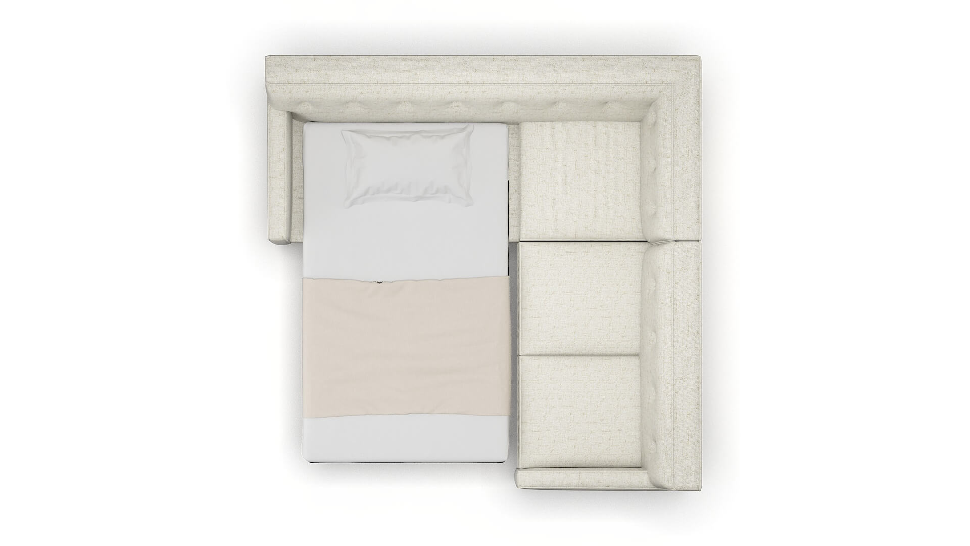 Harper Oceanside Birch Sectional Sleeper Espresso legs 3