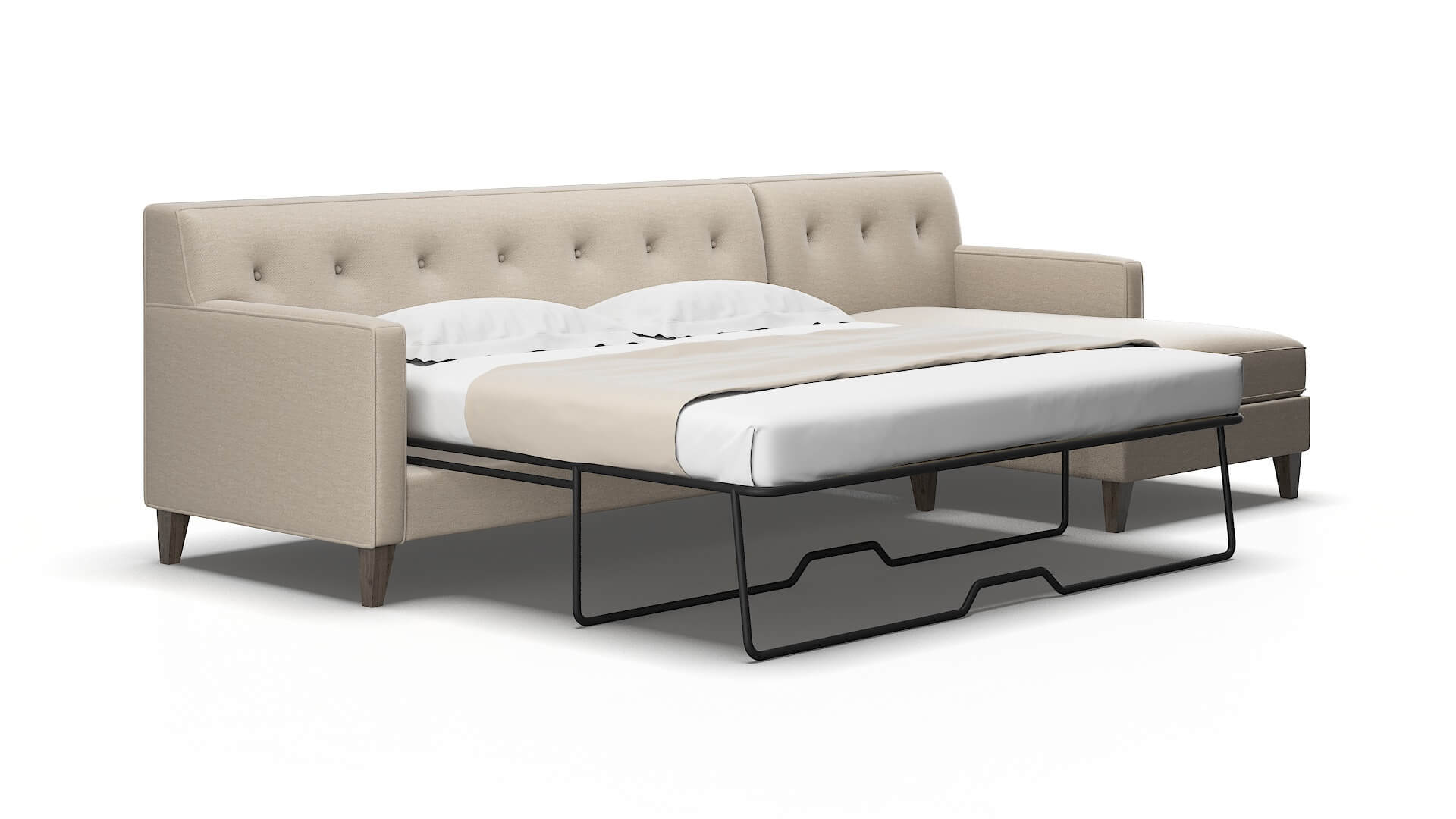 Harper Oscar linen Panel sleeper Espresso Legs  2