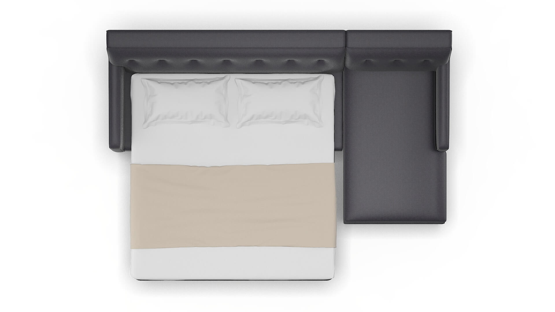 Harper Parker Charcoal Panel Sleeper Espresso legs 3