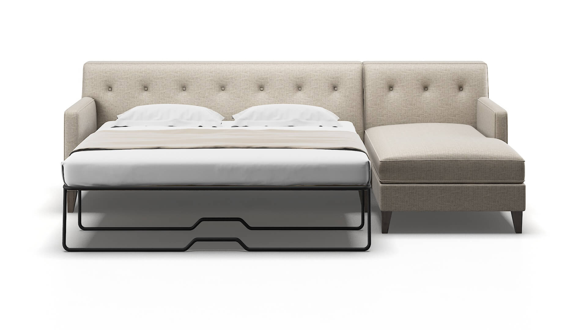 Harper Parker Wheat Panel Sleeper Espresso legs 1