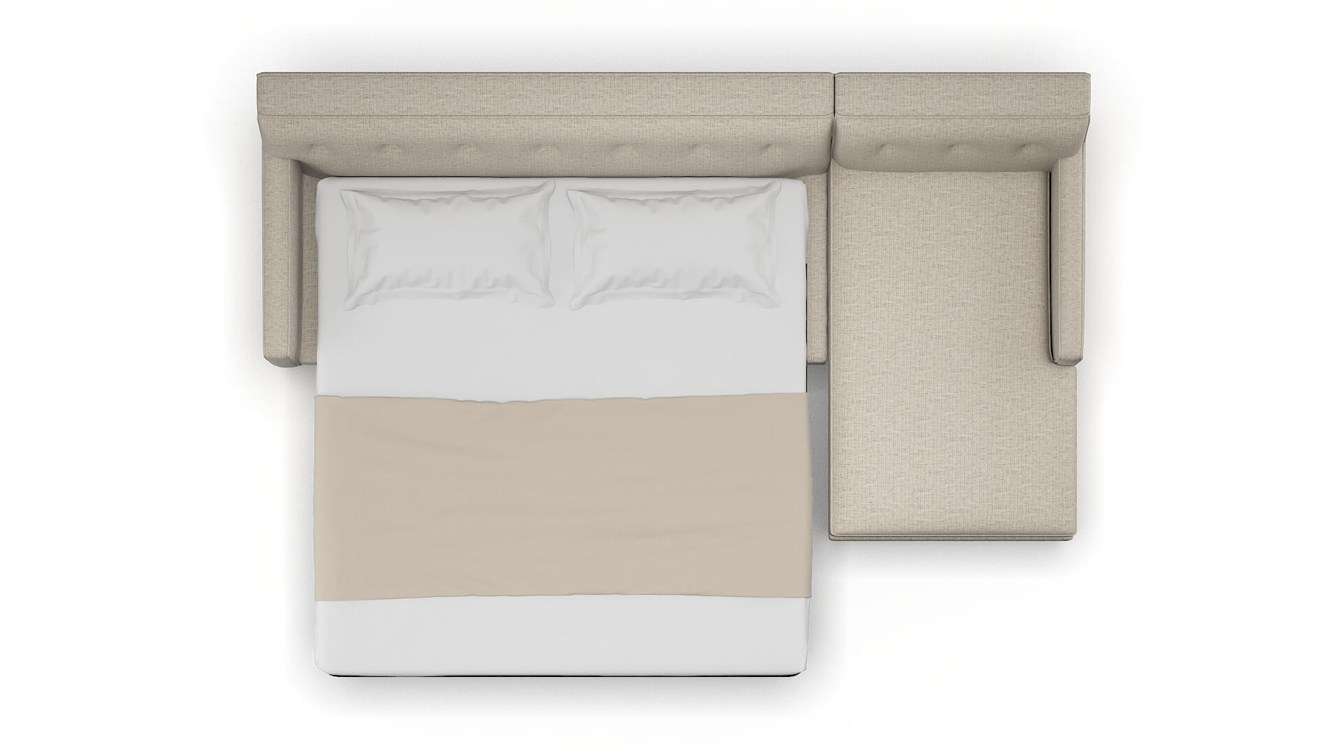 Harper Parker Wheat Panel Sleeper Espresso legs 3