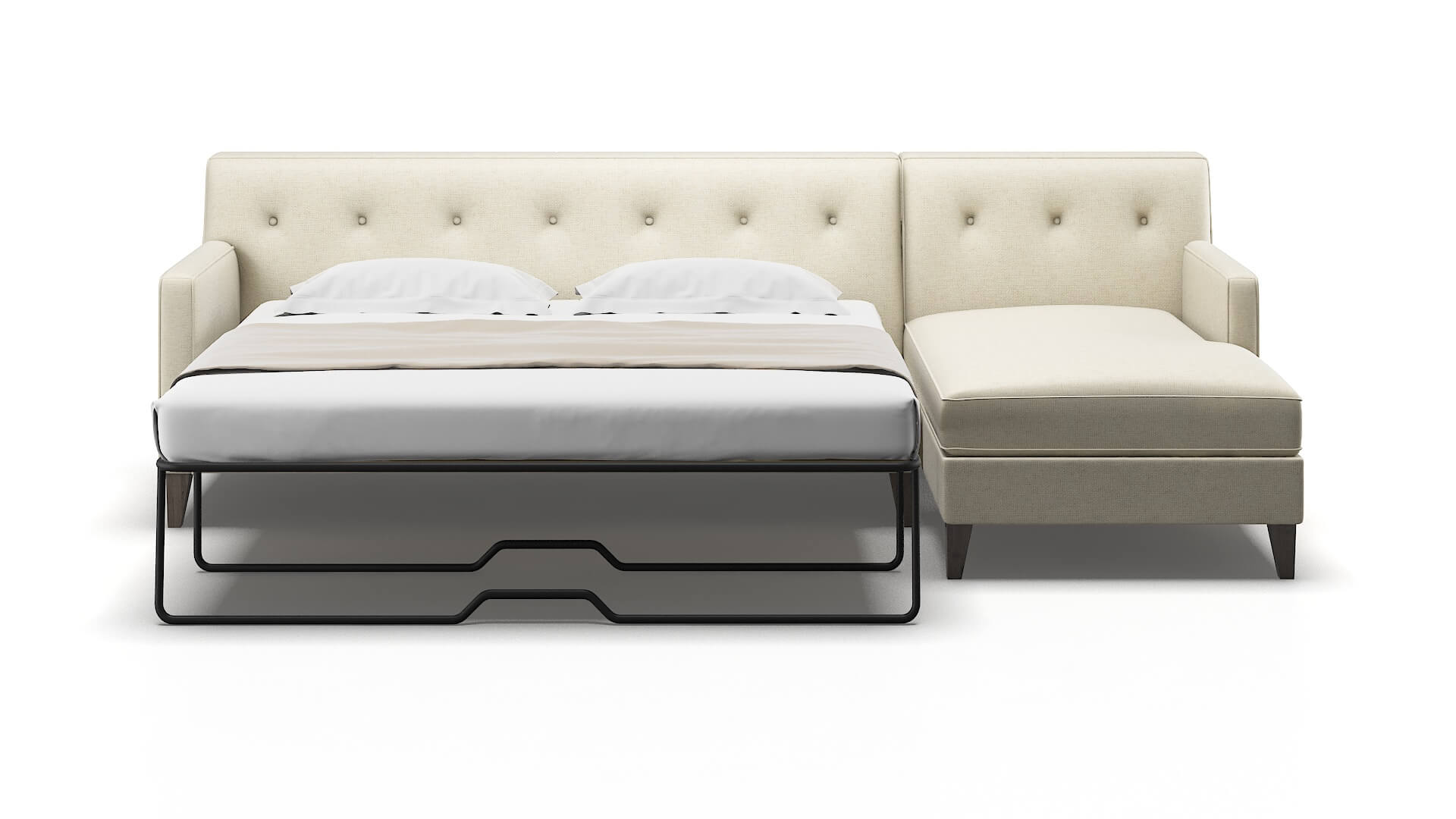 Harper Phoenix Ivory Panel Sleeper Espresso legs 1