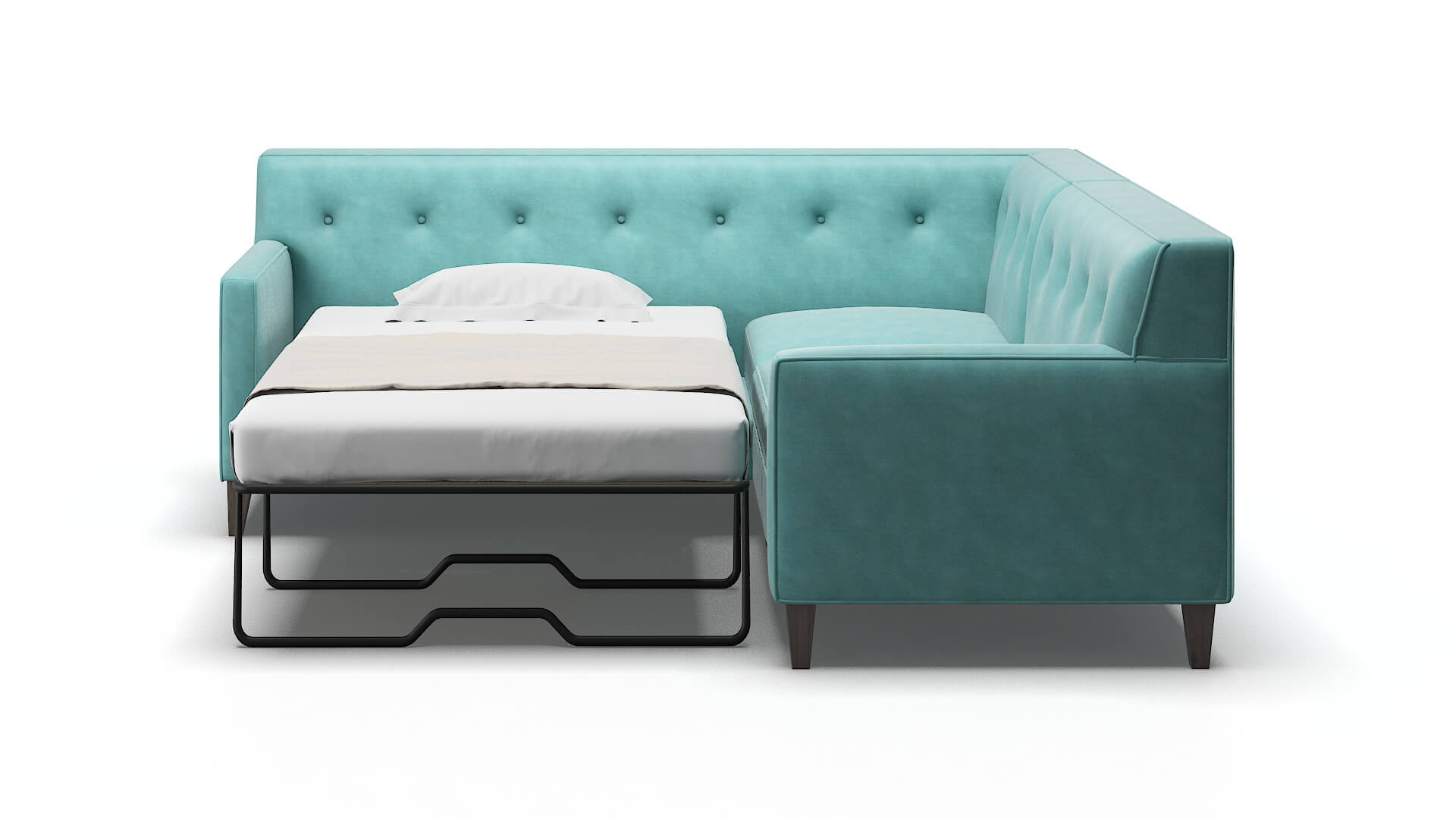 Harper Portland Mercury Sectional Sleeper Espresso legs 1