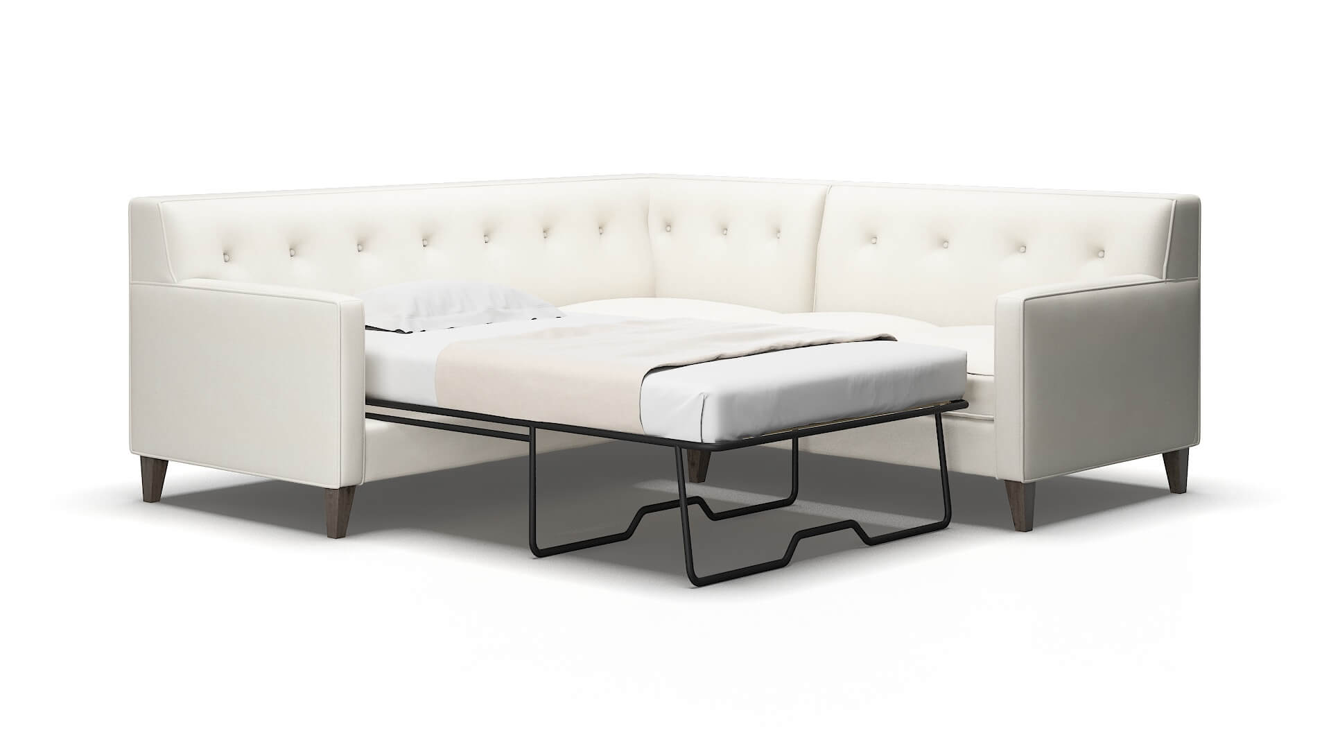 Harper R_prize Cream Sectional Sleeper Espresso legs 2
