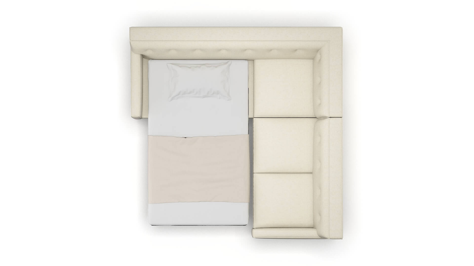 Harper Redondo Oyster Sectional Sleeper Espresso legs 3