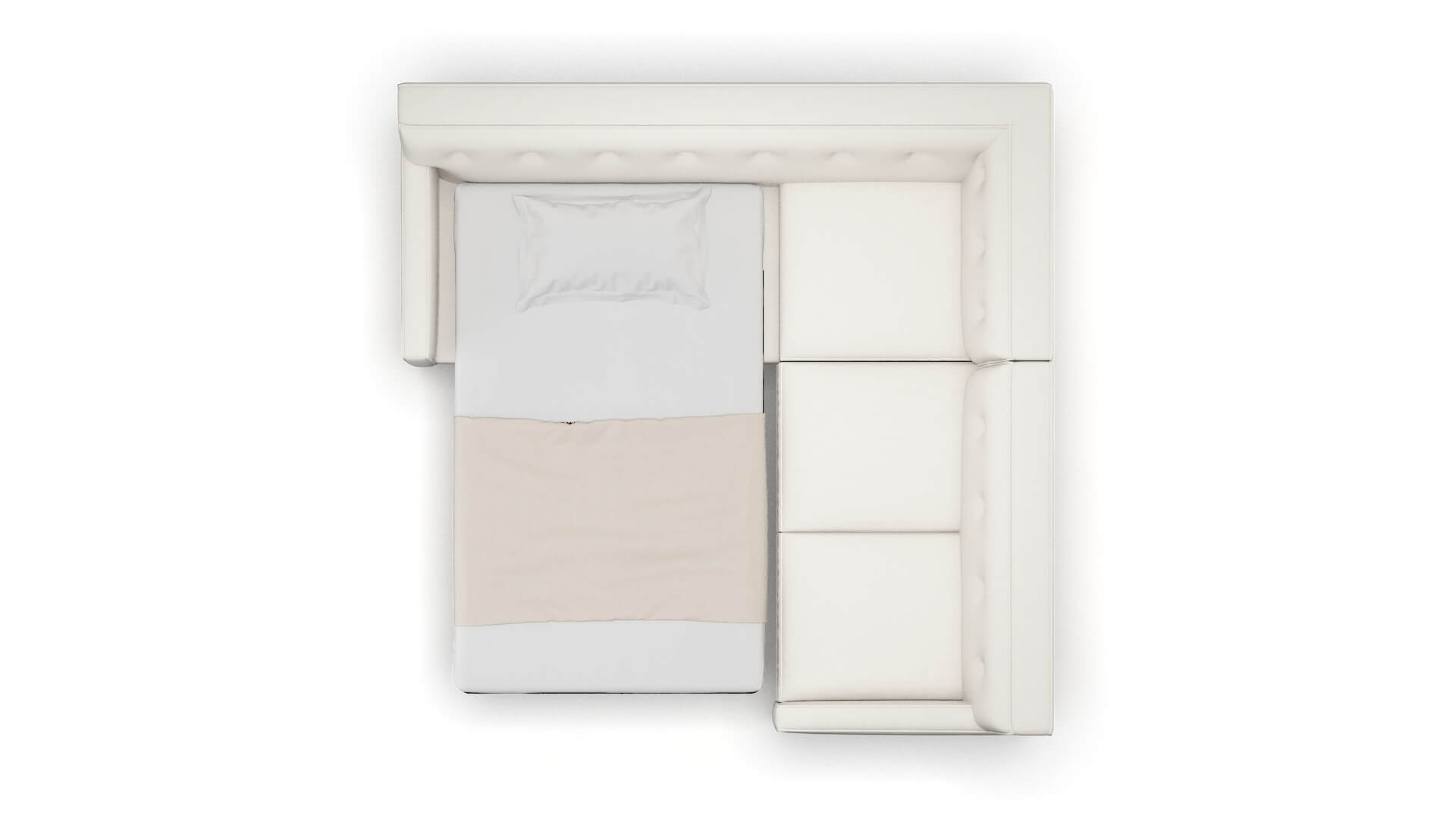 Harper Redondo Pearl Sectional Sleeper Espresso legs 3