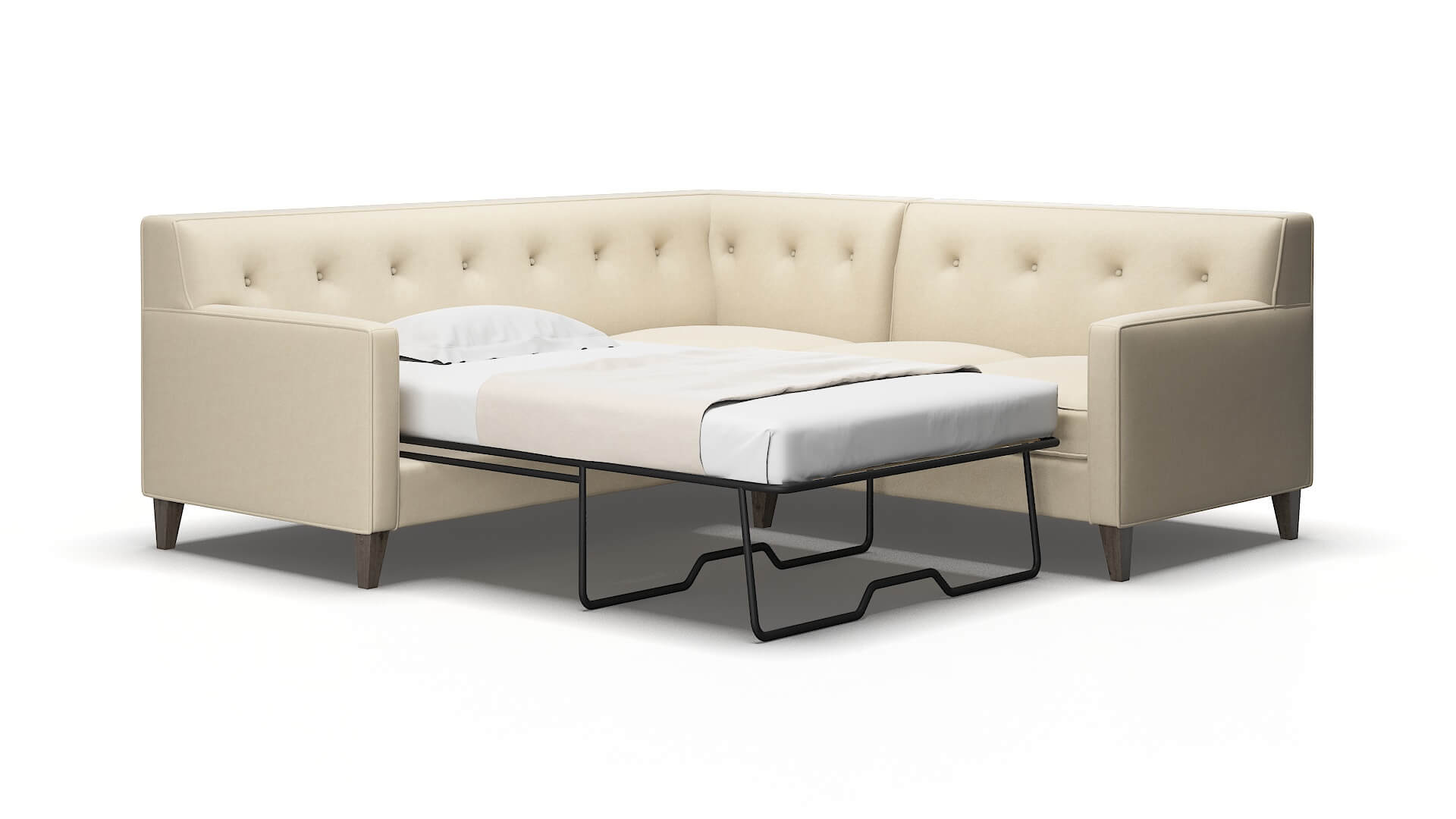 Harper Rocket sand Sectional sleeper Espresso Legs  2