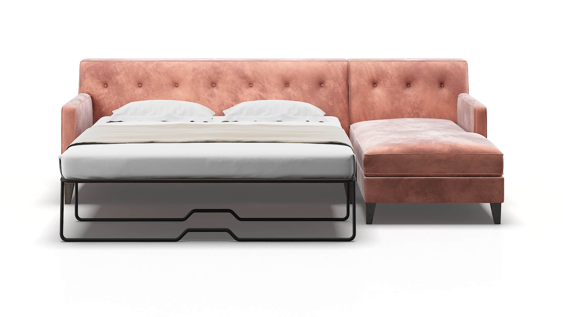 Harper Royale Blush Panel Sleeper Espresso legs 1