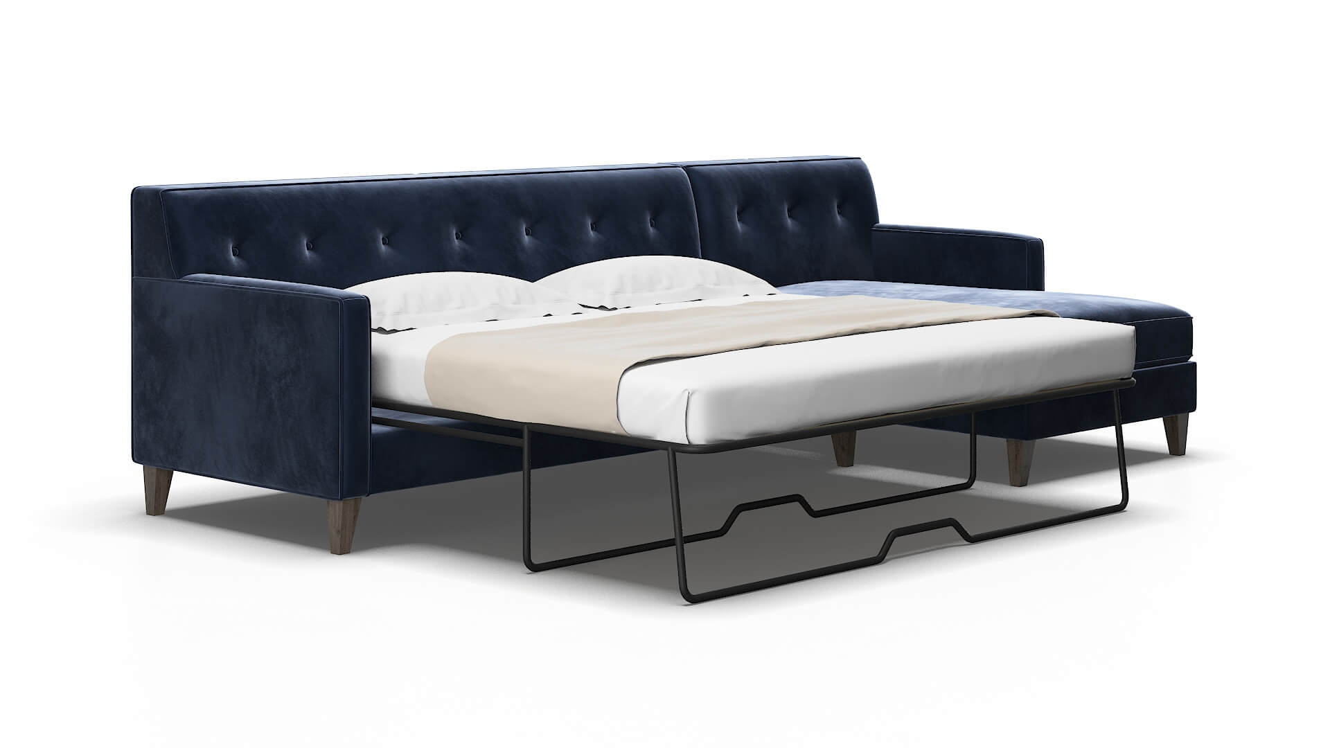 Harper Royale cobalt Panel sleeper Espresso Legs  2