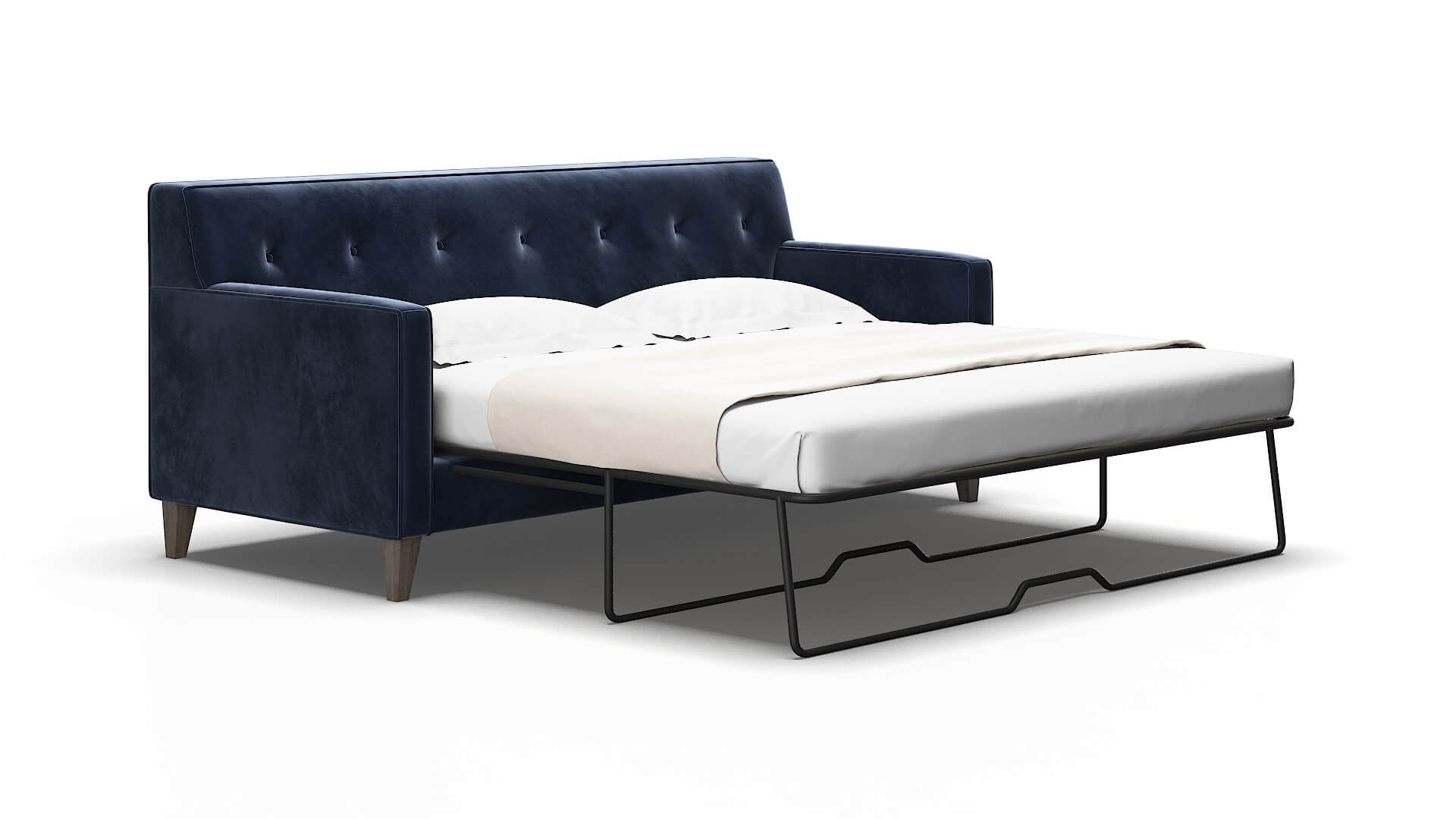 Harper Royale Cobalt Sofa Sleeper Espresso legs 2