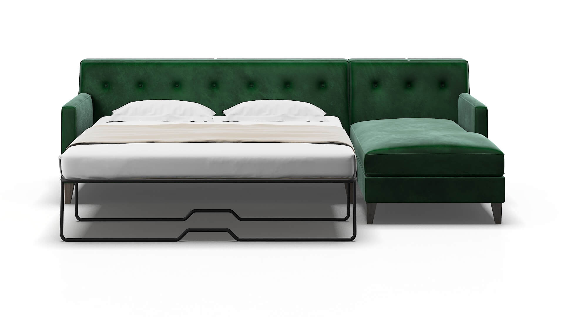 Harper Royale Evergreen Panel Sleeper Espresso legs 1