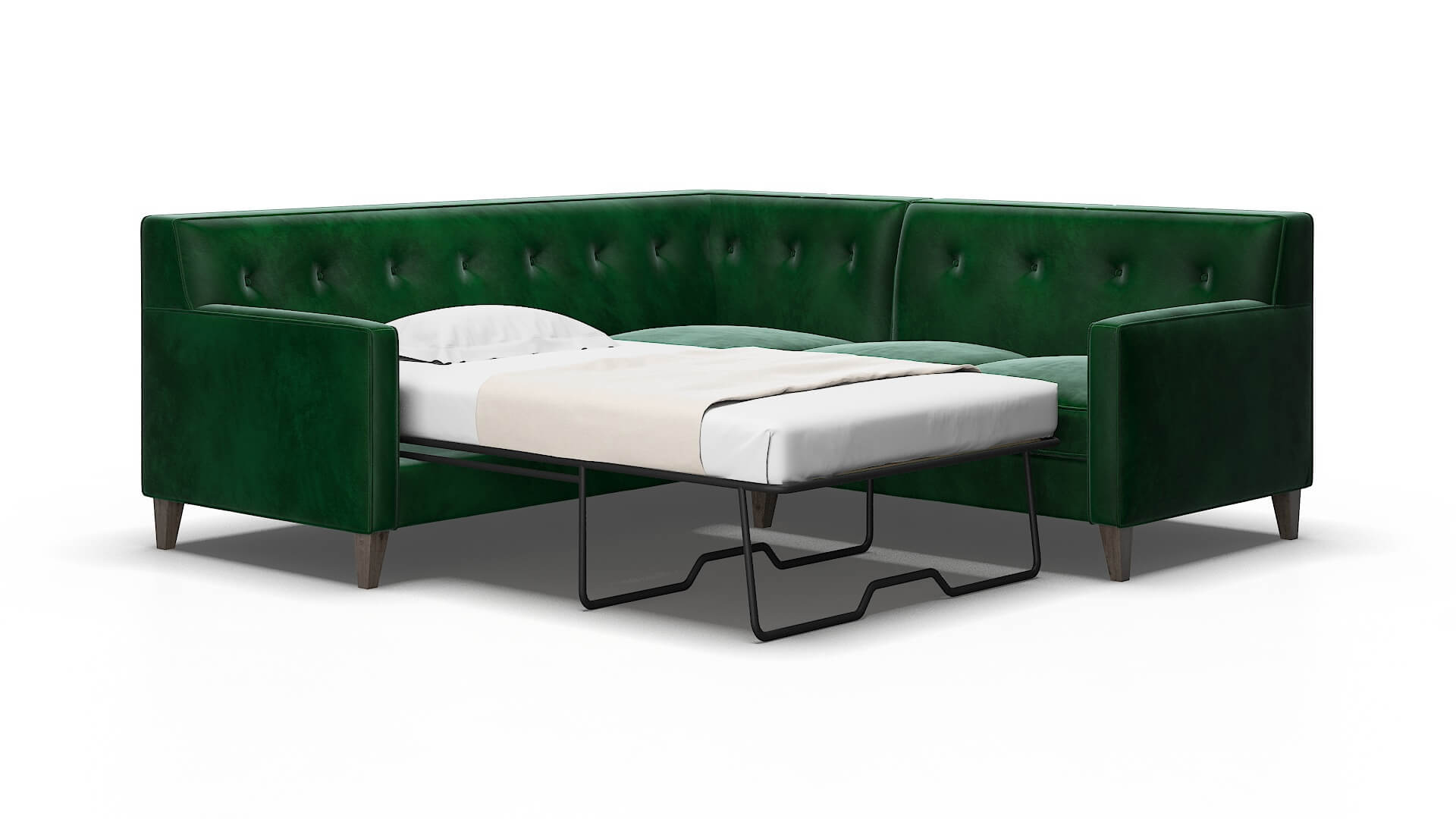 Harper Royale evergreen Sectional sleeper Espresso Legs  2