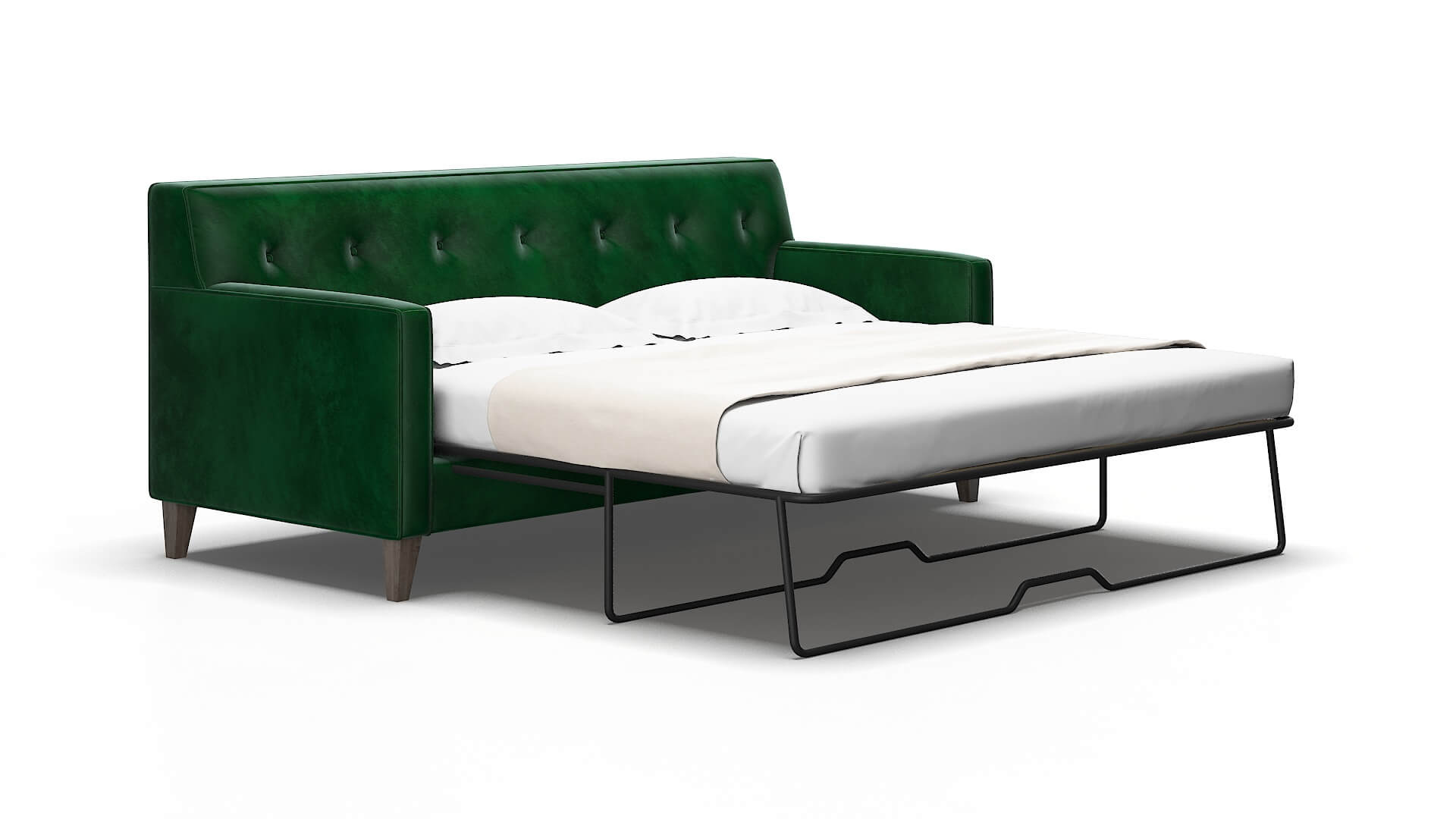 Harper Royale evergreen Sofa sleeper Espresso Legs  2