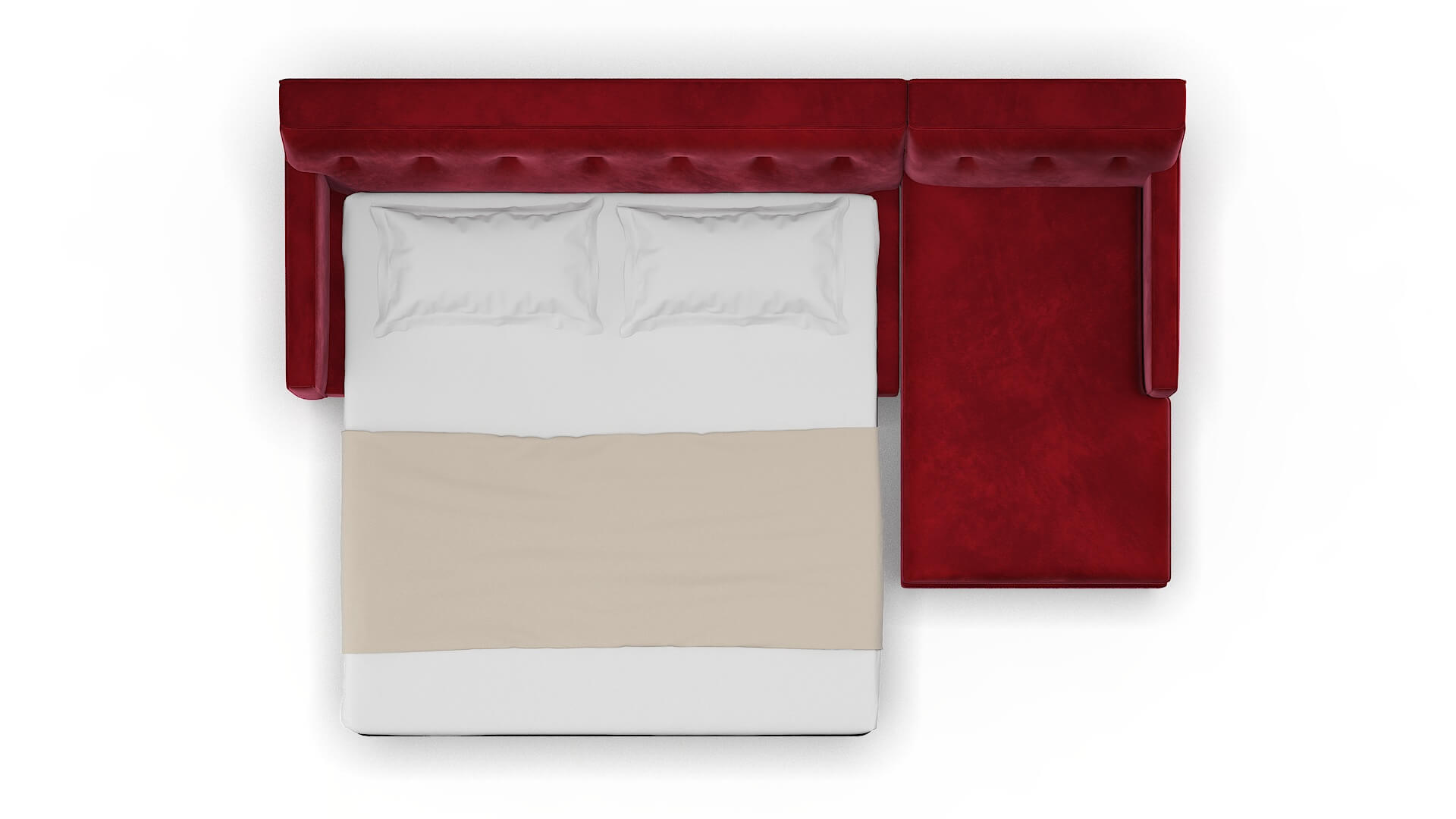 Harper Royale Ruby Panel Sleeper Espresso legs 3