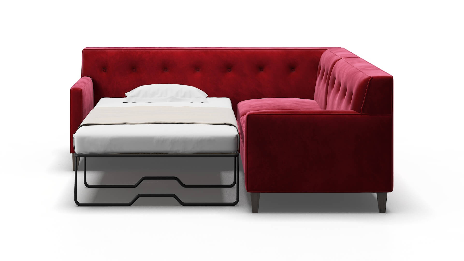 Harper Royale Ruby Sectional Sleeper Espresso legs 1