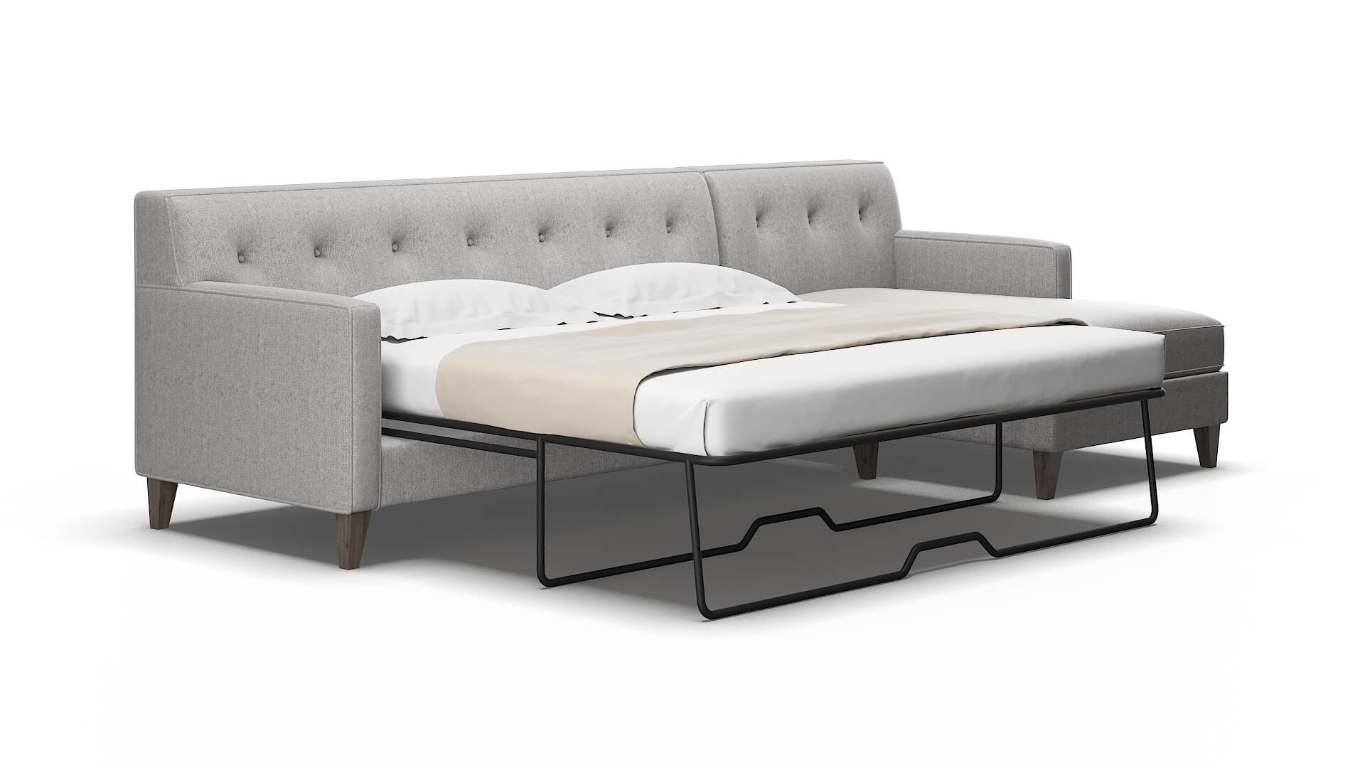 Harper Sasha Silver Panel Sleeper Espresso legs 2