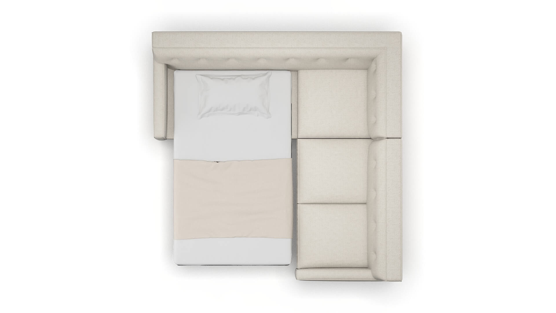 Harper Terrain Natural Sectional Sleeper Espresso legs 3