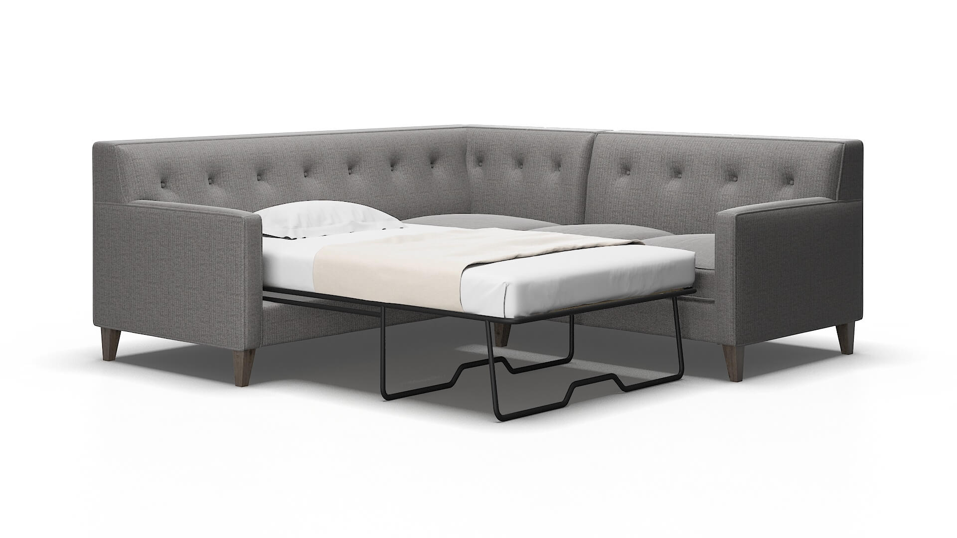 Harper Terrain oatmeal Sectional sleeper Espresso Legs  2