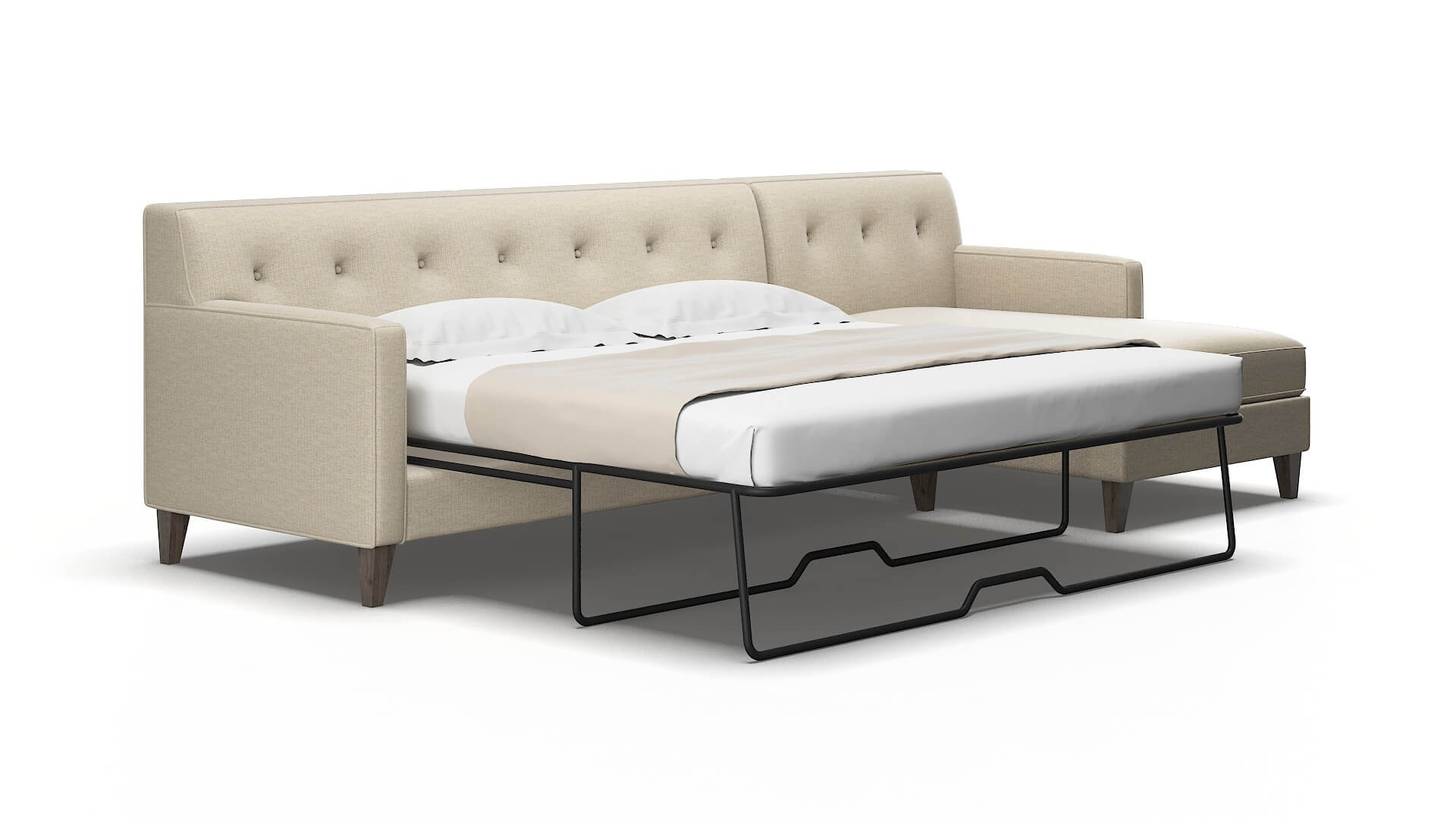 Harper Urban_d silver Panel sleeper Espresso Legs  2